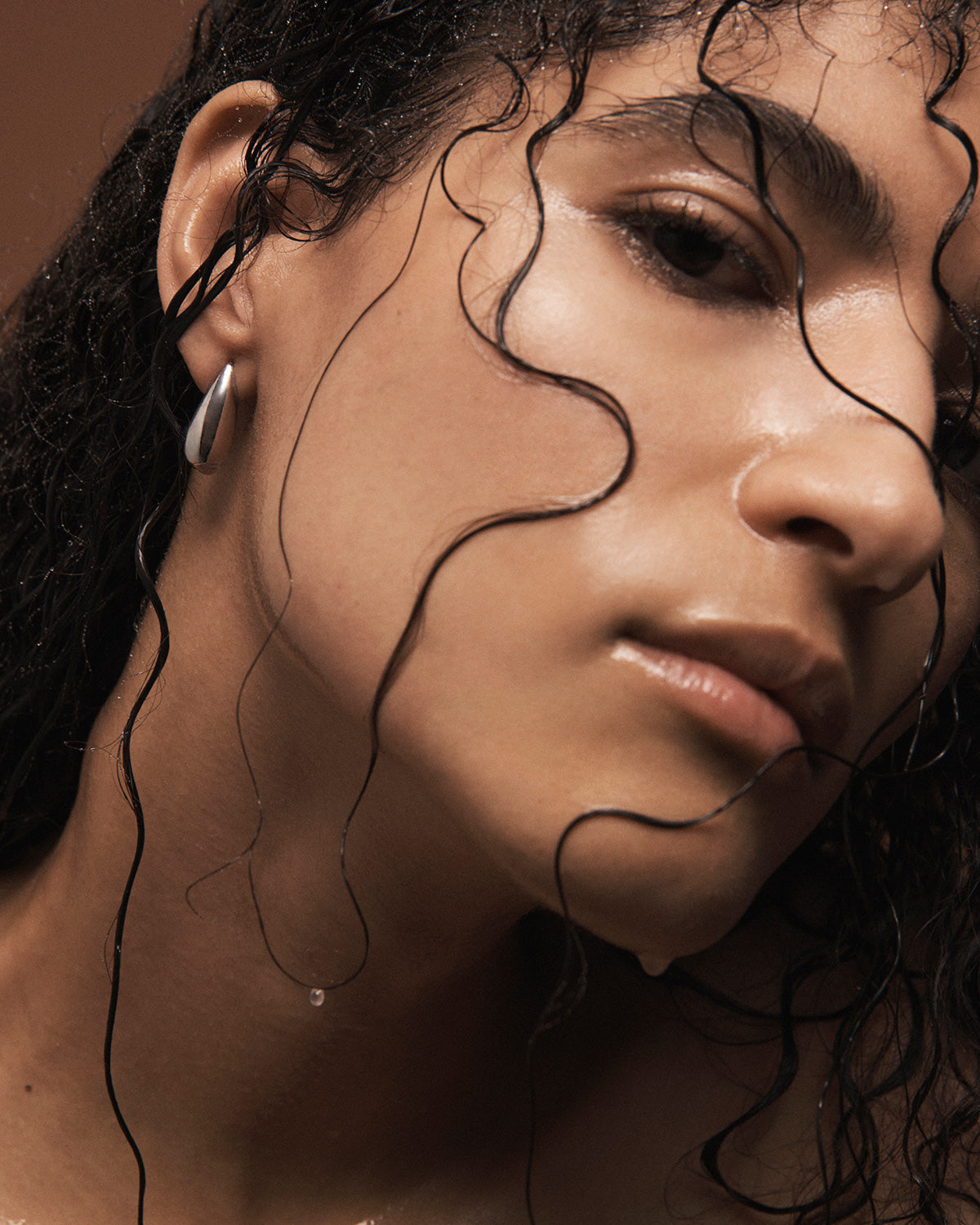 GRID 2 Large Sugar Silver Earrings - Elegant Dangle Earrings for Women, Perfect for Parties, Weddings & Special Occasions