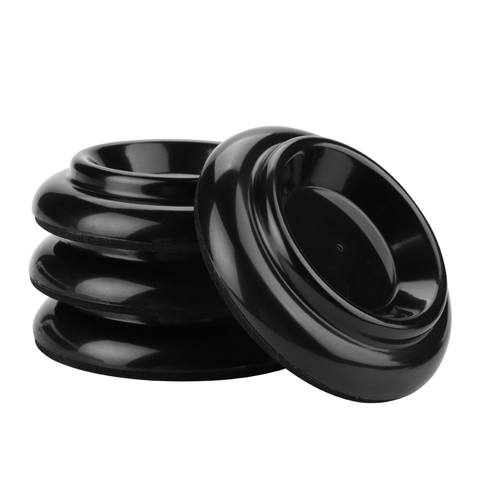 4 Pcs Piano Caster Cups - Non-Slip Anti-Noise Wooden Color Plastic Foot Pads for Piano, Furniture & Heavy Equipment - Perfect for Hardwood Floors & Noise Reduction
