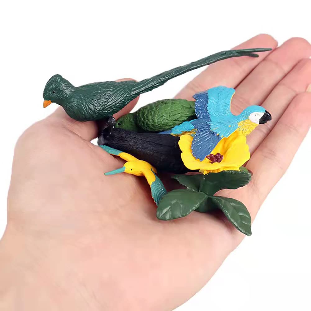 10 Pcs Realistic Flamingo & Parrot Figurine Set - Lifelike Bird Model Toys for Kids, Educational Animal Collection, Cake Toppers & Party Decor - Perfect for Jungle Themed Parties, Classroom Learning & Nature Play