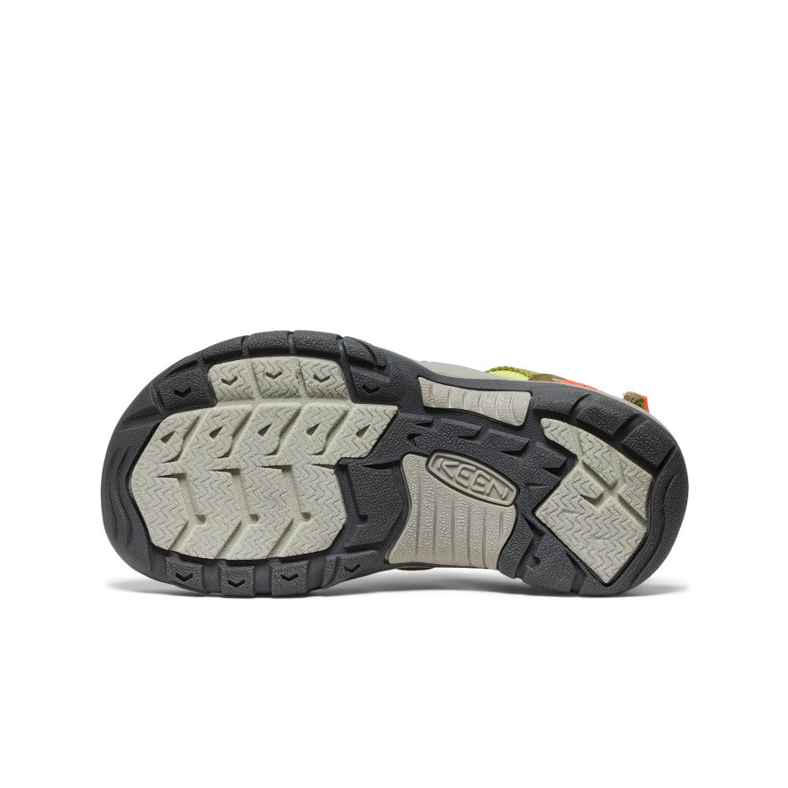 Newport Boundless Sandal for Big Kids - Dark Olive/Scarlet Ibis | Comfortable & Durable Kids' Sandals for Outdoor Play, Beach & Summer Adventures