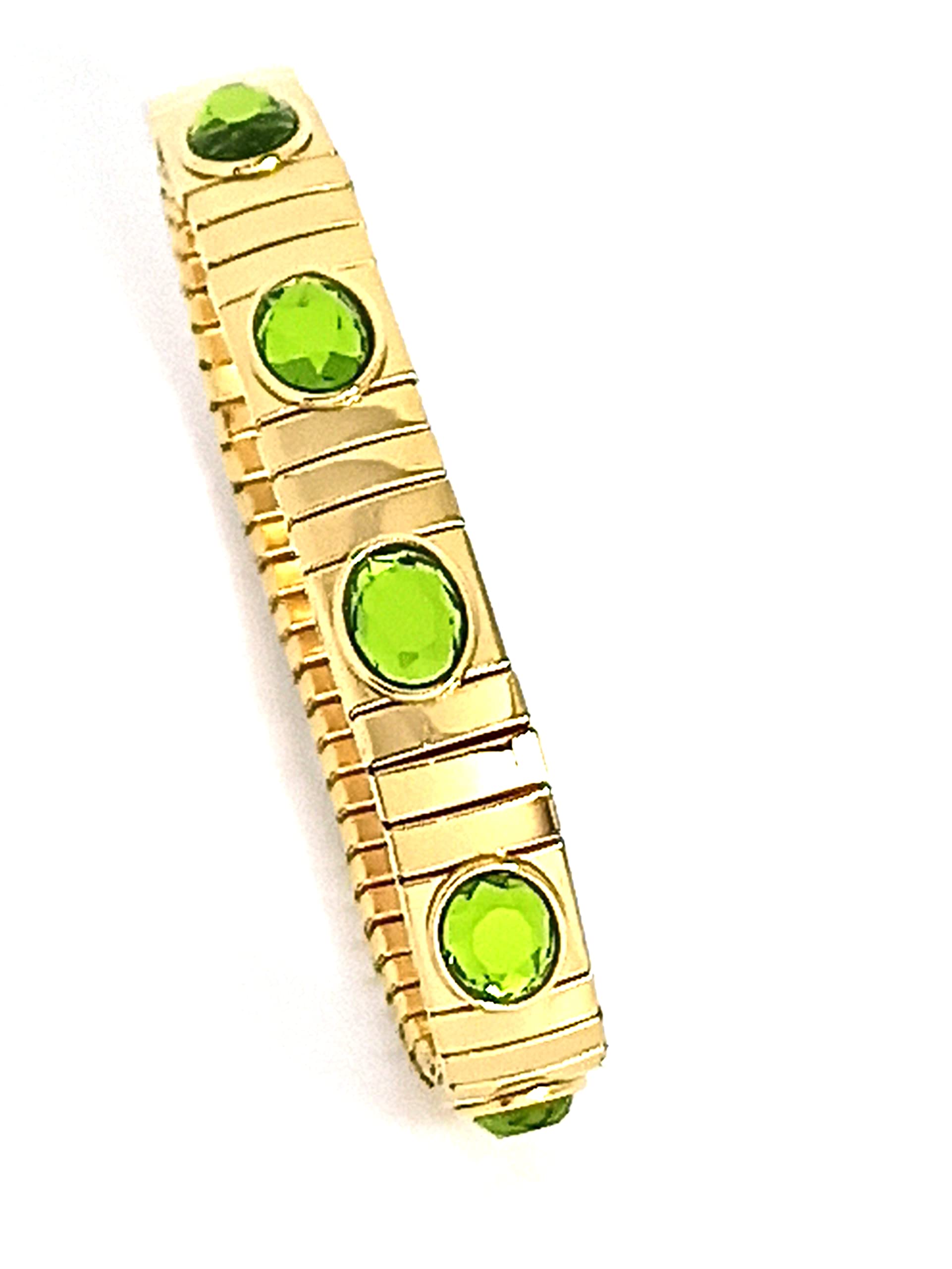 Handmade 24K Gold Emerald Green Faberge Egg Pendant Necklace & Bracelet Set - 1.5