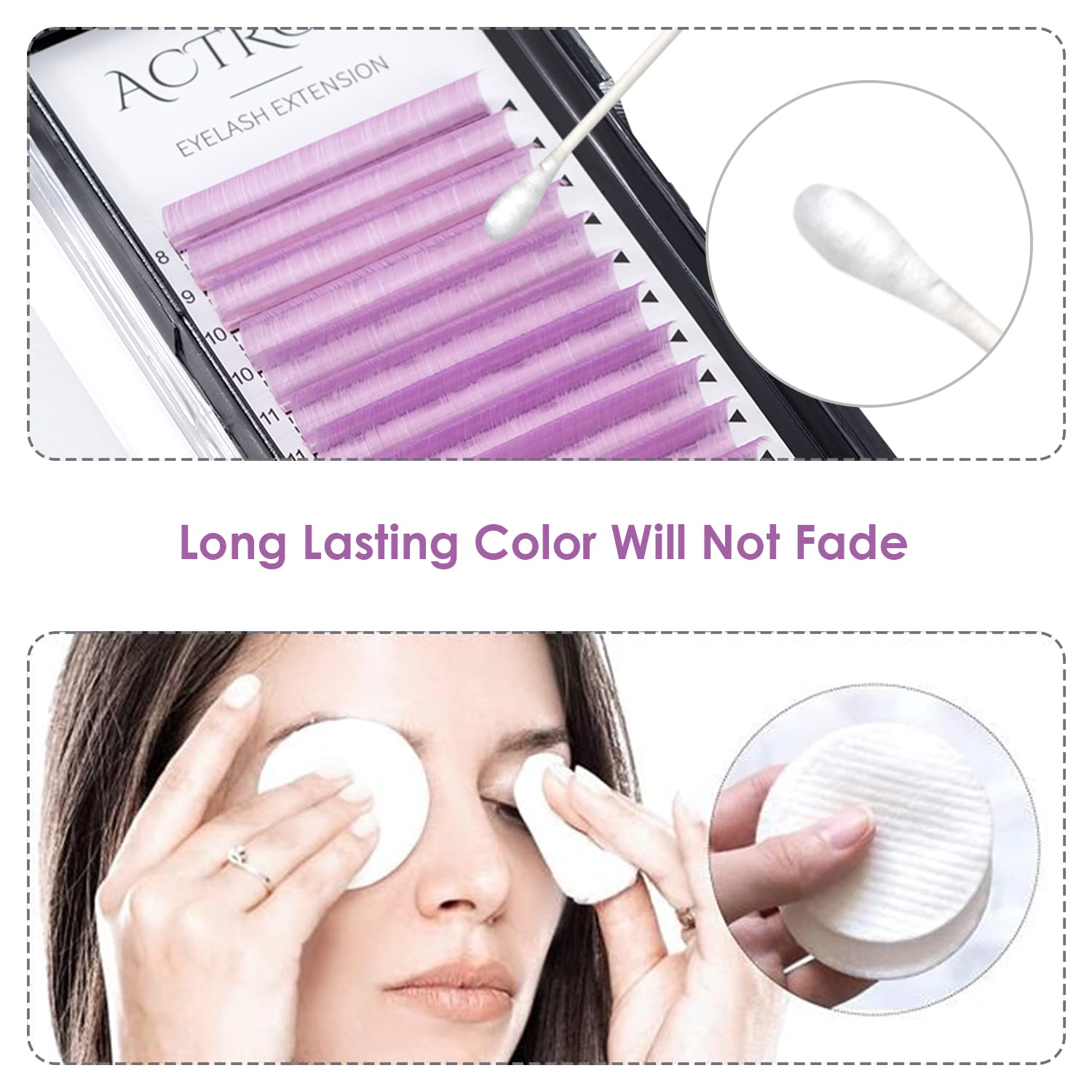 Purple D Curl Colored Eyelash Extensions 8-15mm - 0.07mm Premade Volume Lashes for Easy Fanning | Perfect for Party, Halloween & Special Occasion Makeup