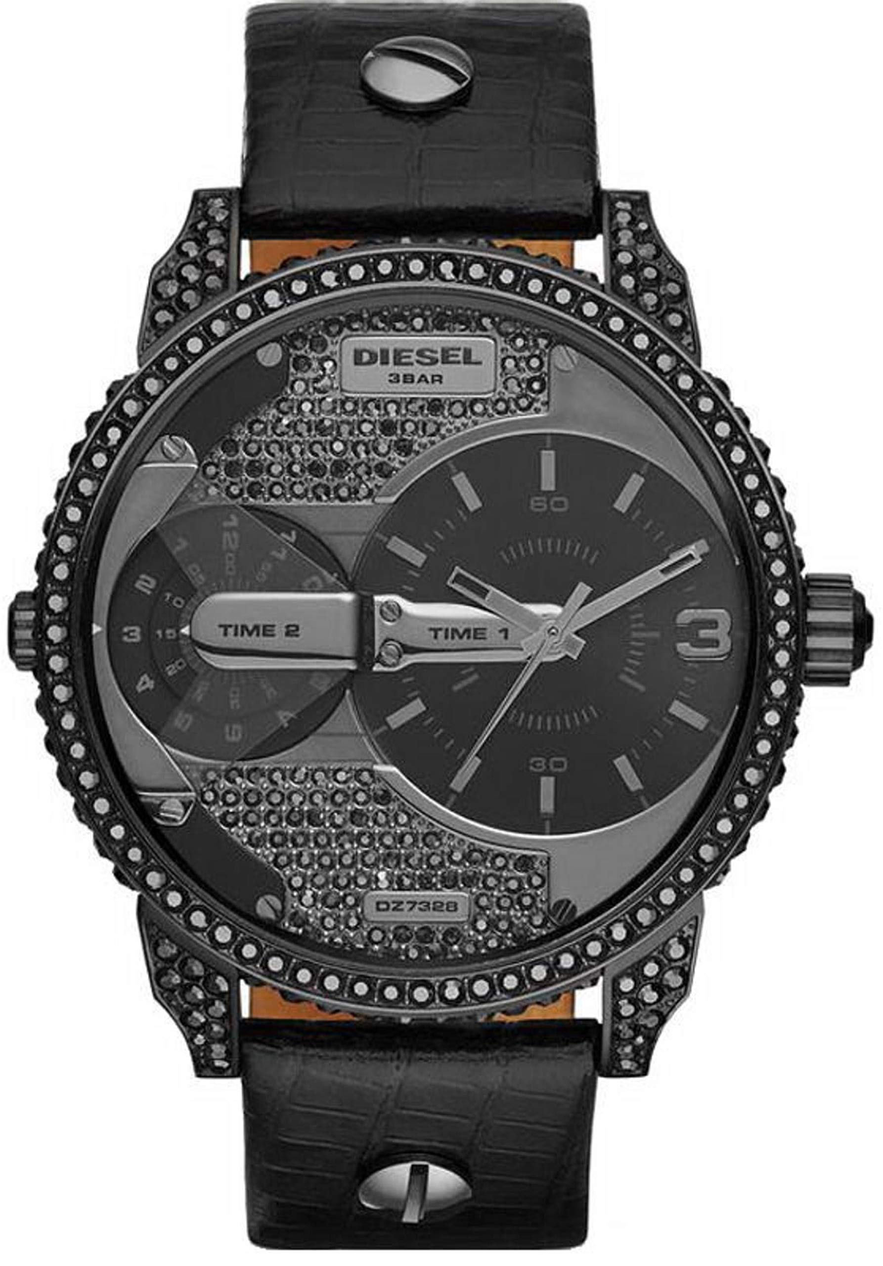 Diesel Mini Daddy Women's Watch - Stainless Steel & Leather Multifunctional Ladies Watch with Date Display | Perfect for Everyday Wear, Office & Casual Outfits