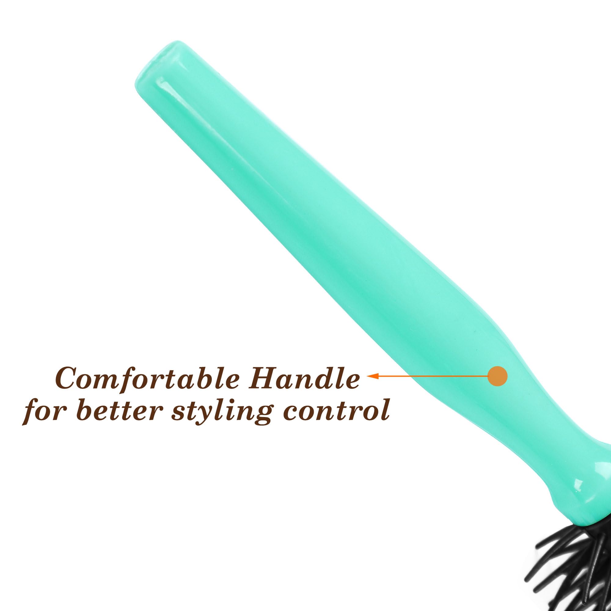 Professional Curly Hair Brush for Women & Men - Salon Styling Round Brush with Plastic Bristles for Wet Detangling & Wavy Hairstyles | Perfect for Home & Salon Use (1 Pack)