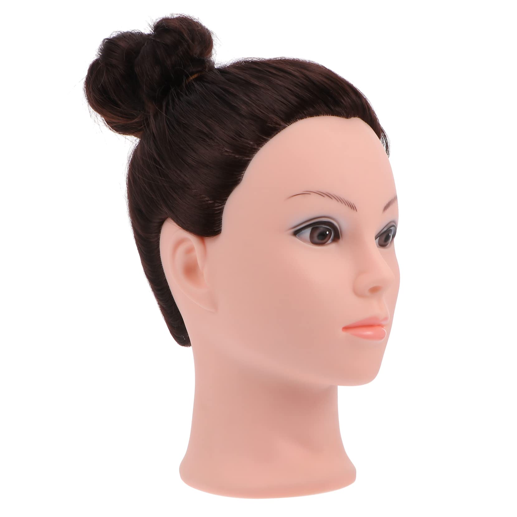 FOMIYES Realistic Mannequin Head for Braiding Practice - Professional Hair Styling Training Head for Cosmetology Students & Beginners (Boys/Girls) - Perfect for Salon Practice, Wig Making & Hairstyling Training at Home or School