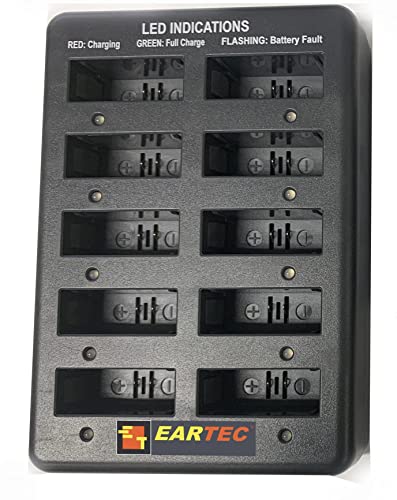 Eartec UL422 Ultralite Full Duplex Wireless Headset System - 4 User Communication Headset (2 Single Ear & 2 Dual Ear) with SolidSignal Cleaning Wipes - Perfect for Construction, Warehouse, Security & Event Teams