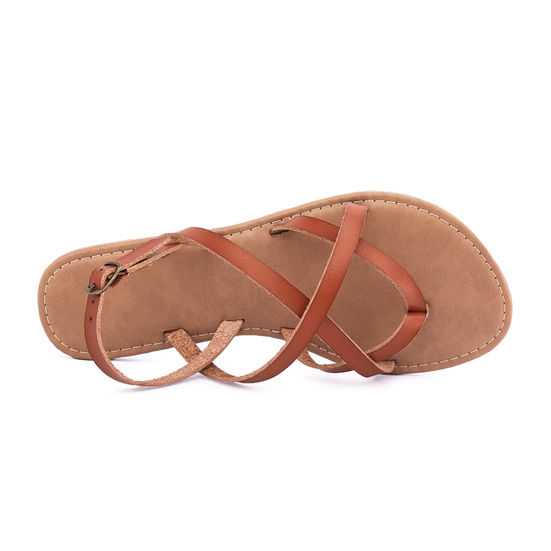 Women's Gladiator Flat Sandals - Strappy Fisherman Sandals with Ankle Strap | Comfortable Summer Beach Walking Shoes for Outdoor Vacation & Casual Outfits