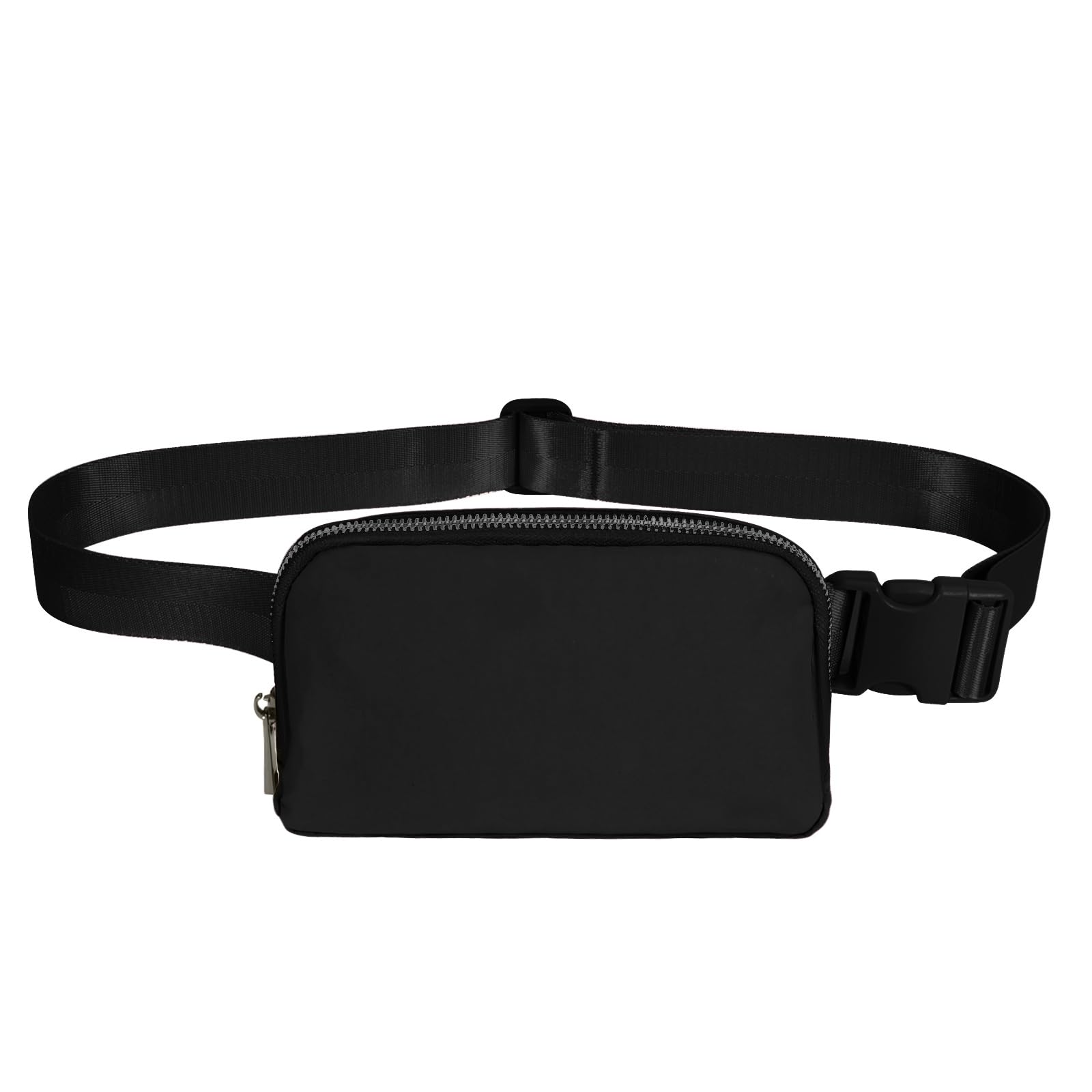 INTINI Everywhere Belt Bag – Slim & Stylish Mini Crossbody Fanny Pack for Women, Adjustable Up to 50 Inch Waist (Small, Black) | Perfect for Travel, Running, Hiking & Everyday Use
