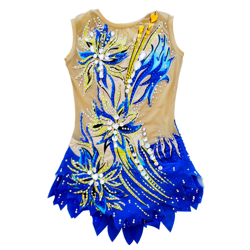 LIUHUO Girls Rhythmic Gymnastics Leotard - Teen Dance Unitard for Competition & Performance - Perfect for Ballet, Gymnastics, and Dance Recitals