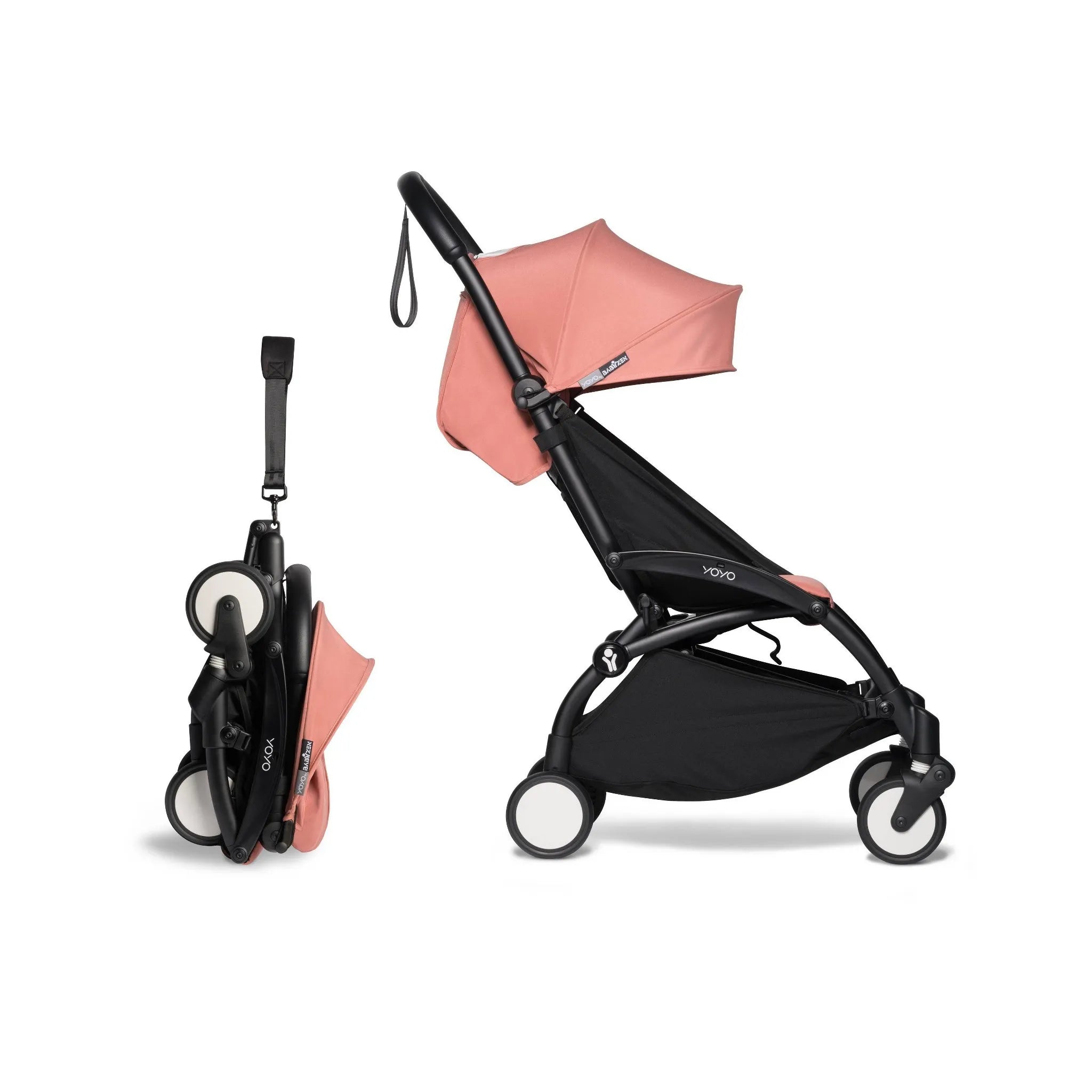 Stokke BABYZEN YOYO2 Lightweight Travel Stroller - Compact Foldable Baby Stroller with Canopy, Black Ginger | Perfect for Air Travel, City Walks & Everyday Use