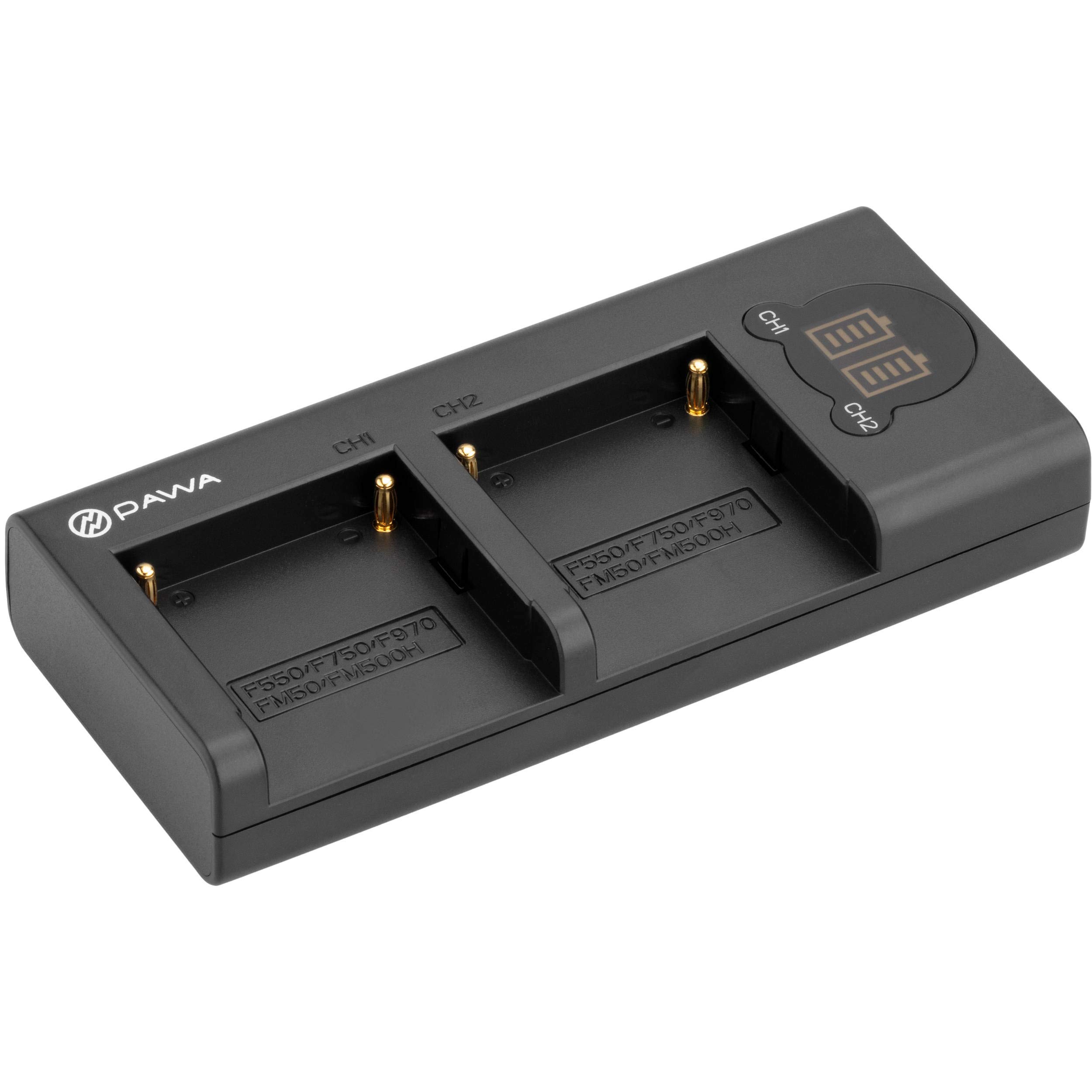 Pawa Slim Dual USB Charger for Sony NP-FZ100 L-Series Camera Batteries - Fast Charging for Sony A7 III, A7R III, A9 Mirrorless Cameras (Perfect for Travel & Professional Photography)