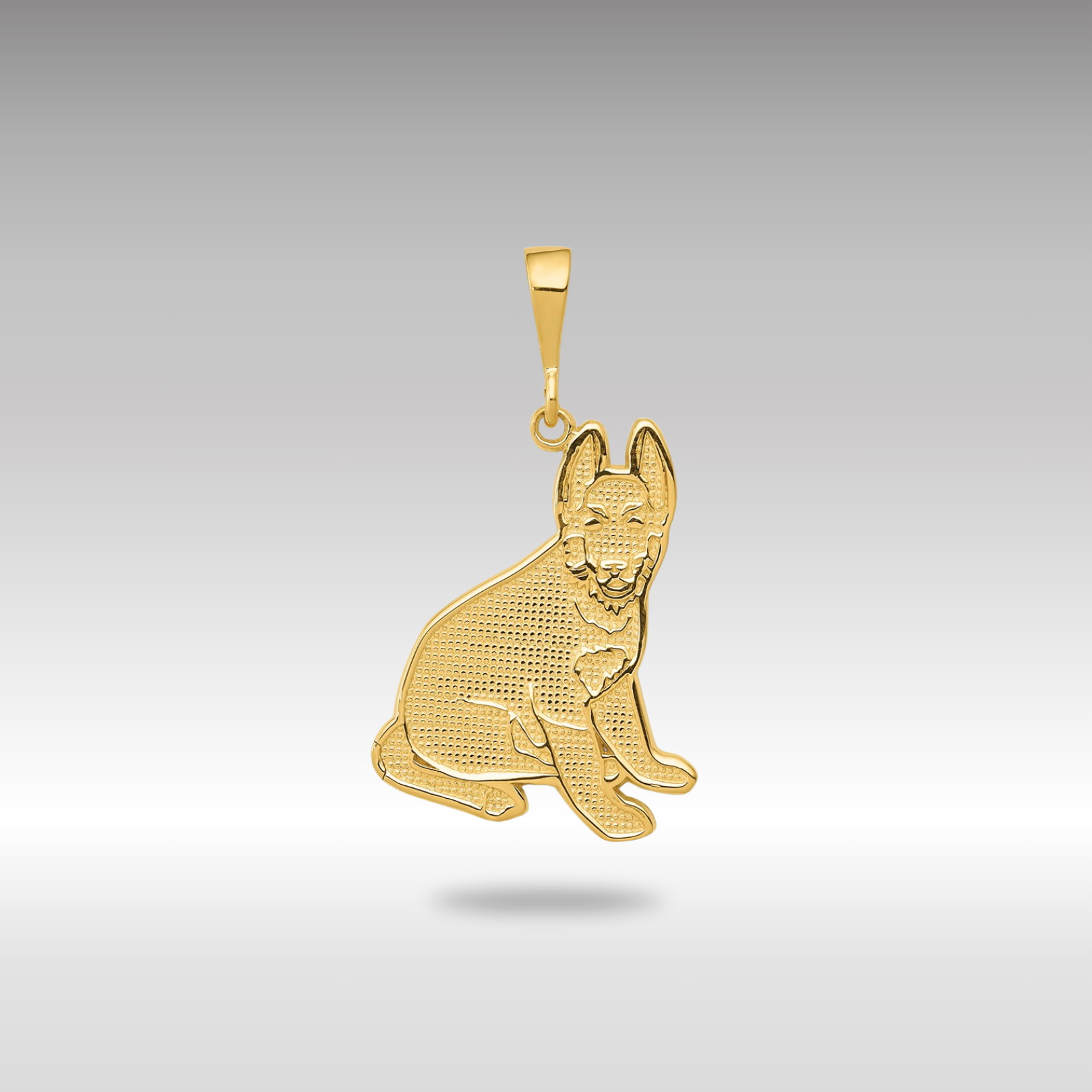 14K Gold German Shepherd Dog Pendant Necklace - Perfect for Pet Lovers, Gifts & Everyday Jewelry