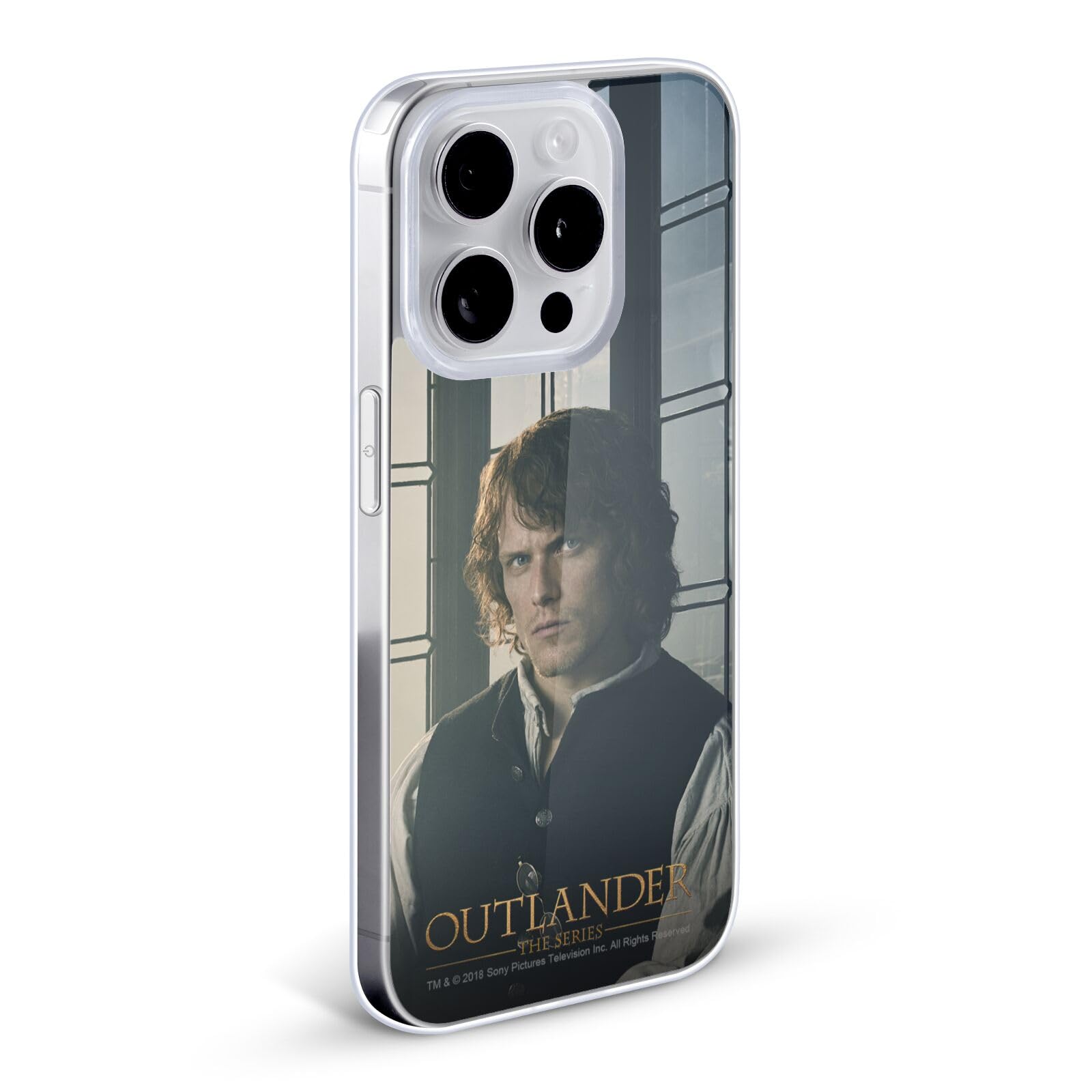 Officially Licensed Outlander Jamie Fraser Soft Gel Case for Apple iPhone 12 & iPhone 12 Pro - Durable Protection with Stylish TV Show Design - Perfect Gift for Fans & Daily Use