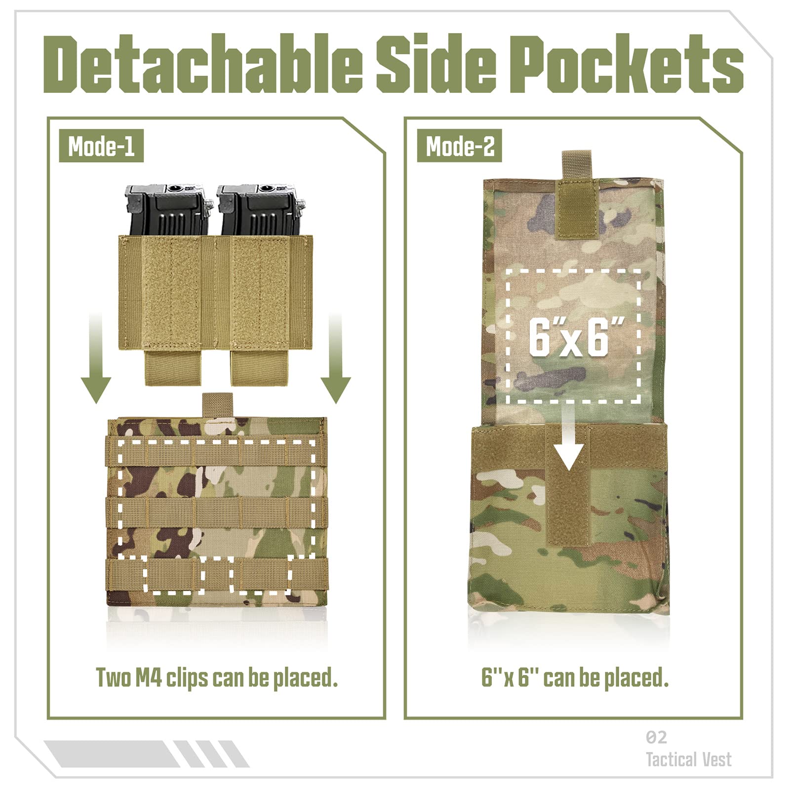 GFIRE Tactical Vest - Lightweight Modular 3D Breathable Airsoft Vest with Quick Release, Adjustable Military Gear for Training & Outdoor Activities - Perfect for Airsoft, Paintball, Hunting & Tactical Drills