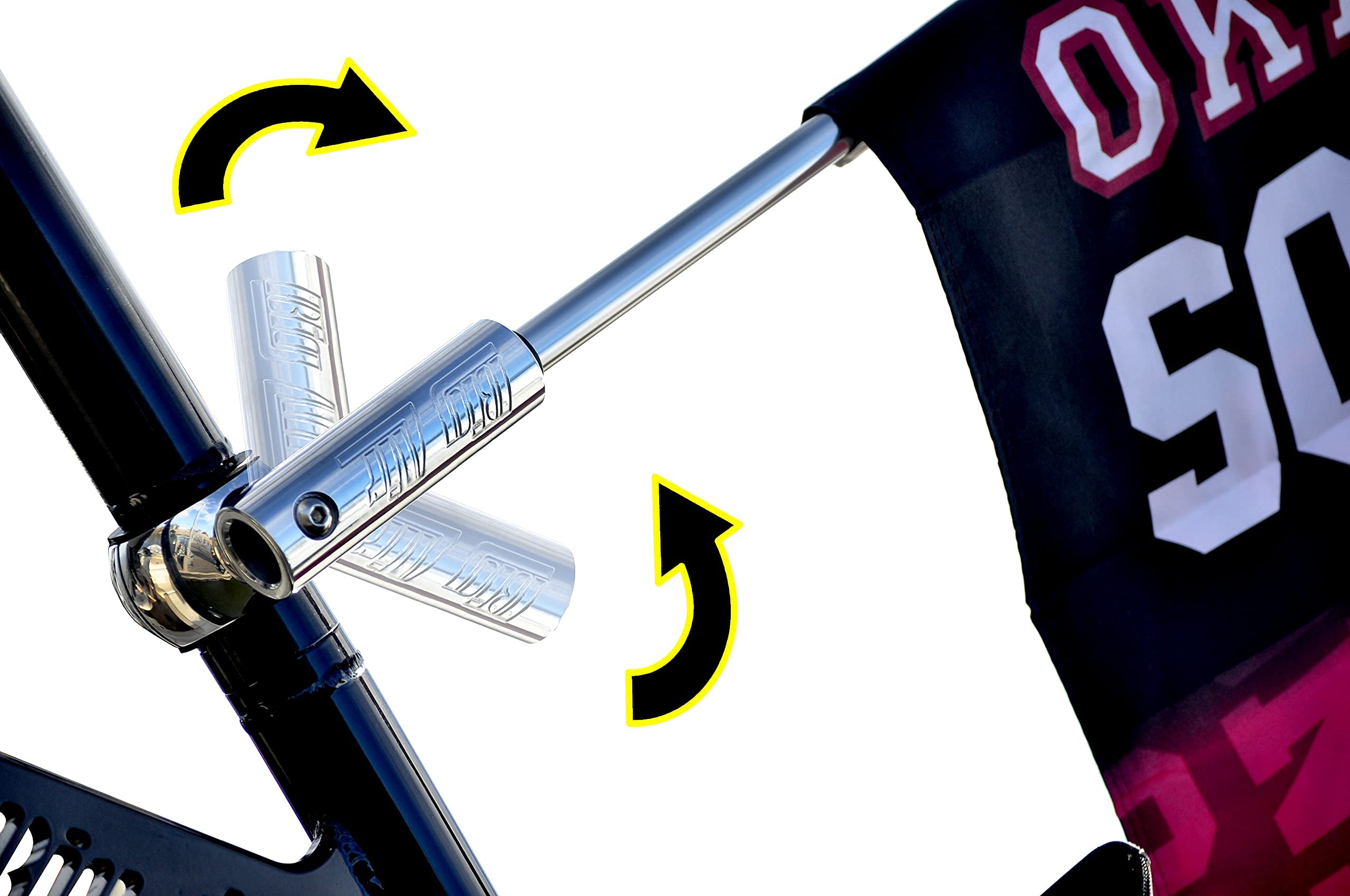 Big Air 360 Degree Adjustable Premium Pontoon & Wakeboard Tower Flag Holder - Durable Boat Flag Mount for Water Sports & Marine Decor