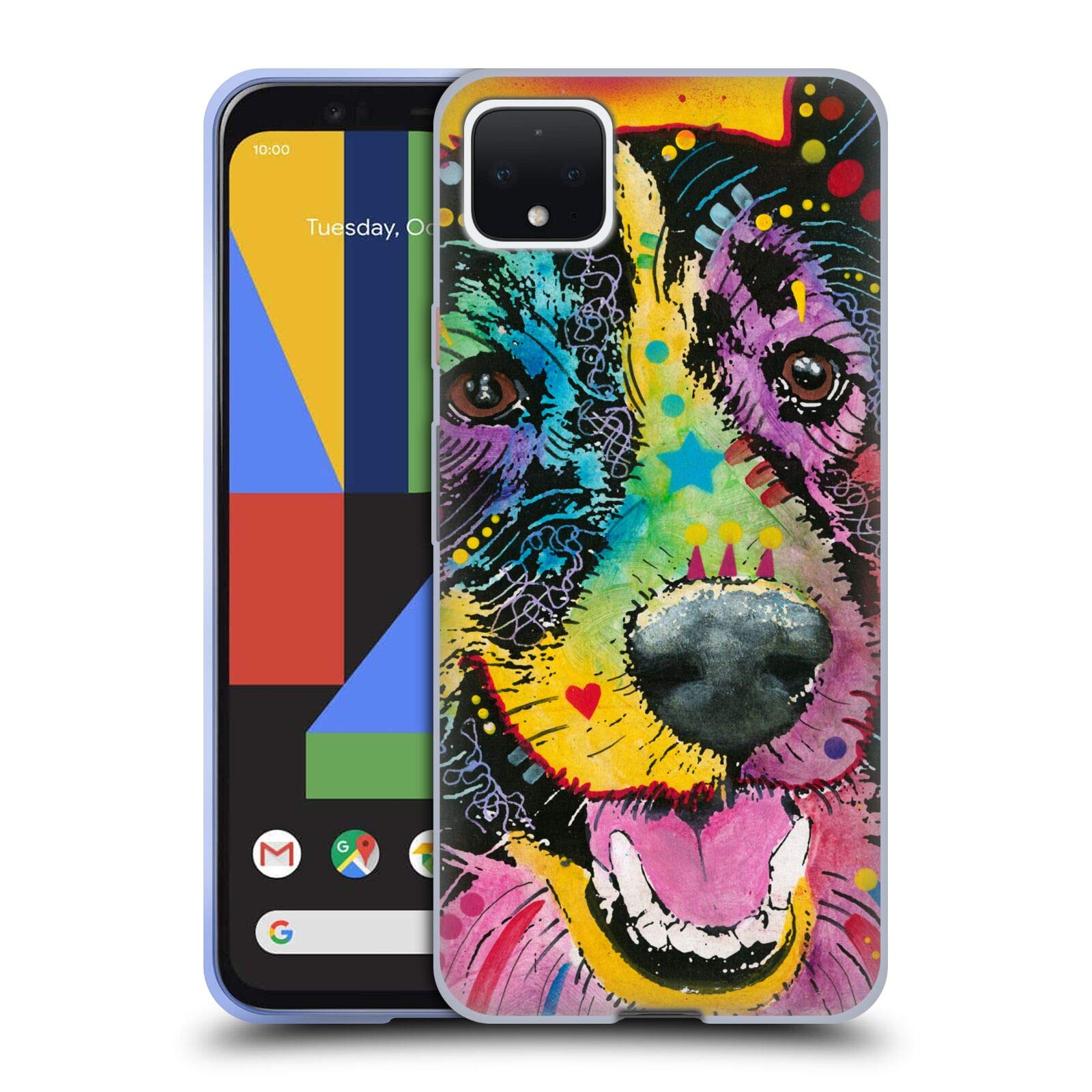 Dean Russo Smiling Collie Dogs Case for Google Pixel 4 XL - Soft Gel Protection for Daily Use