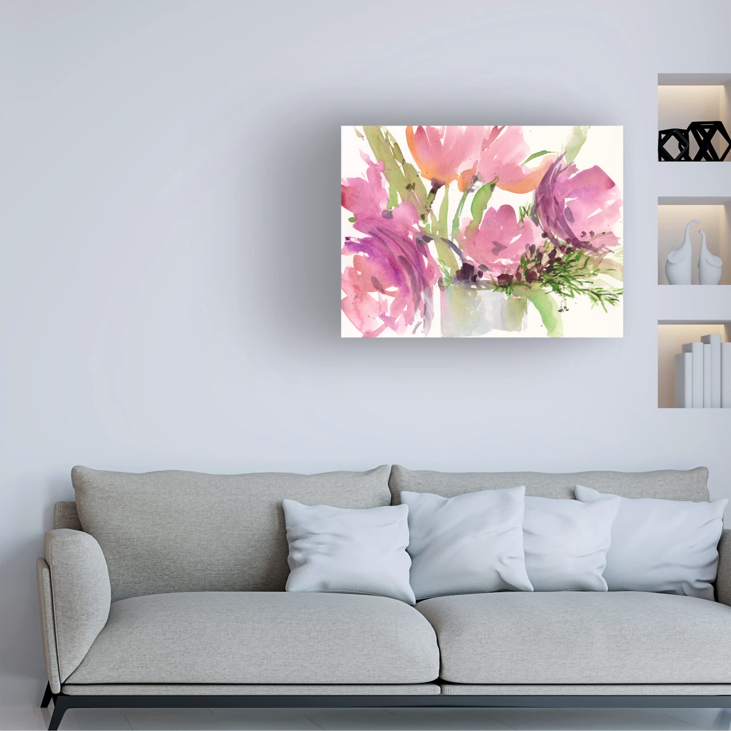 Samuel Dixon 'Velvet II' Canvas Wall Art Print - Modern Abstract Painting for Living Room, Bedroom & Office Decor | Trademark Fine Art Collection