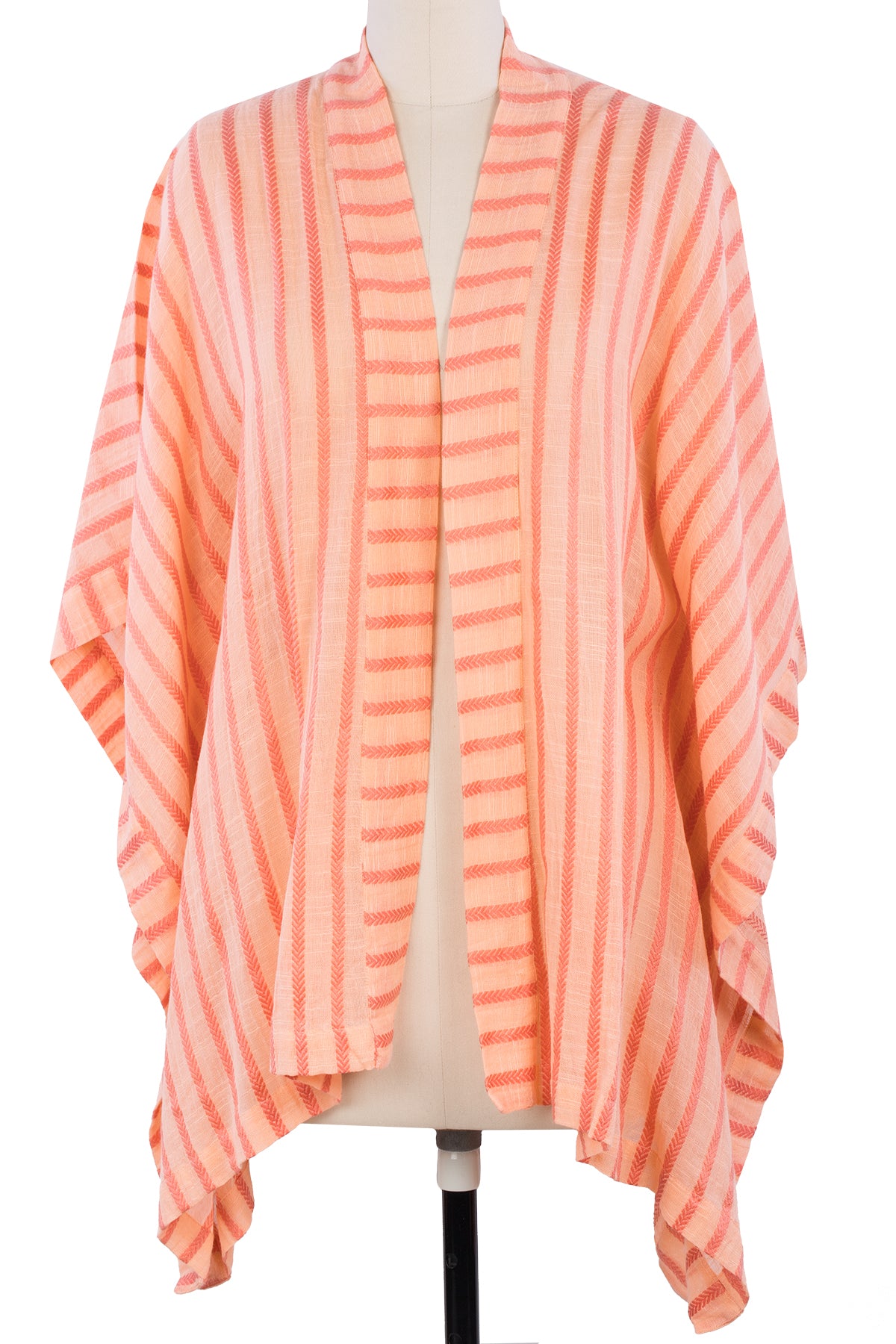 Lightweight Striped Cotton Kimono Cover Up - Beachwear, Poolside, Summer Vacation & Boho Outfit Essential