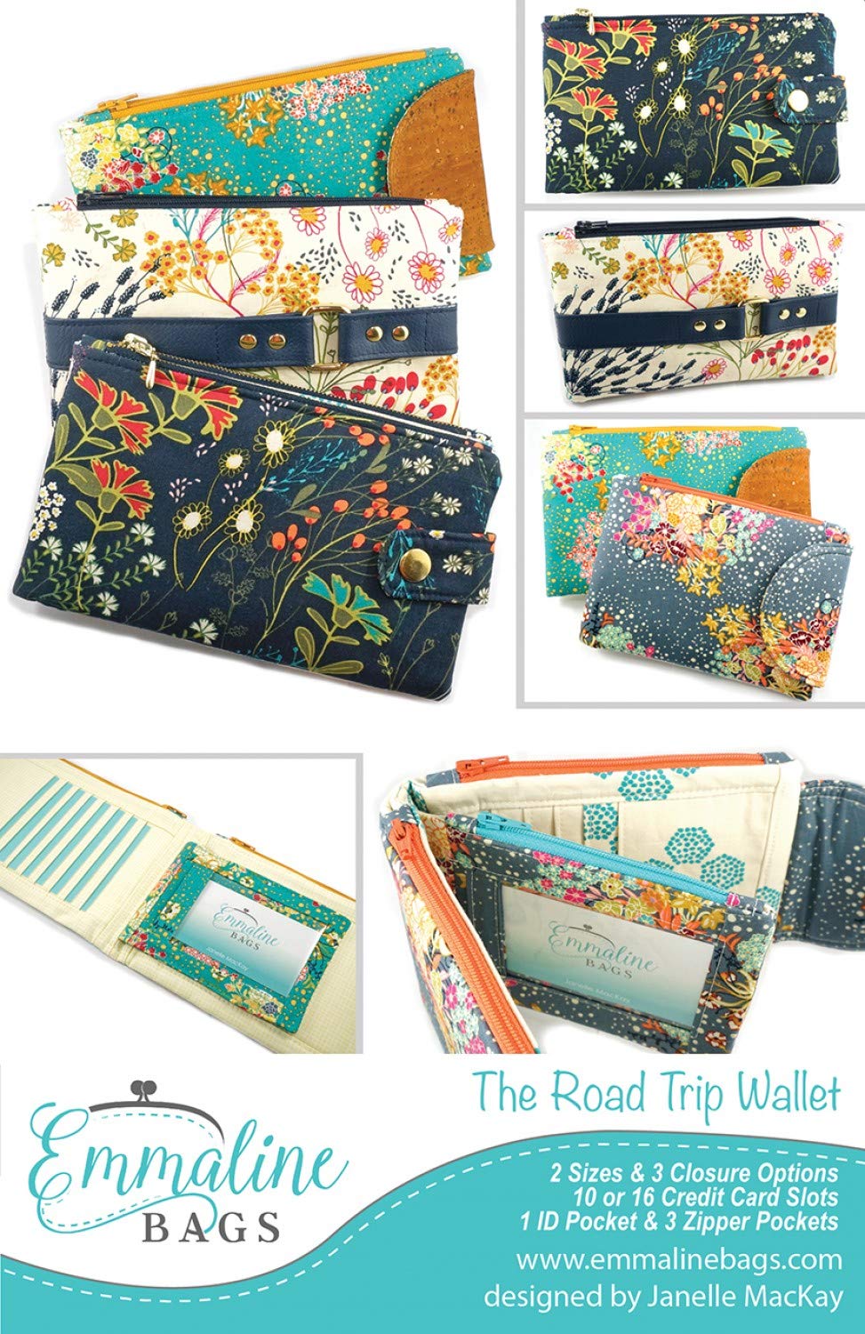Emmaline Bags The Road Trip Wallet - RFID Blocking Travel Wallet for Men & Women - Perfect for Road Trips, Vacations & Everyday Use