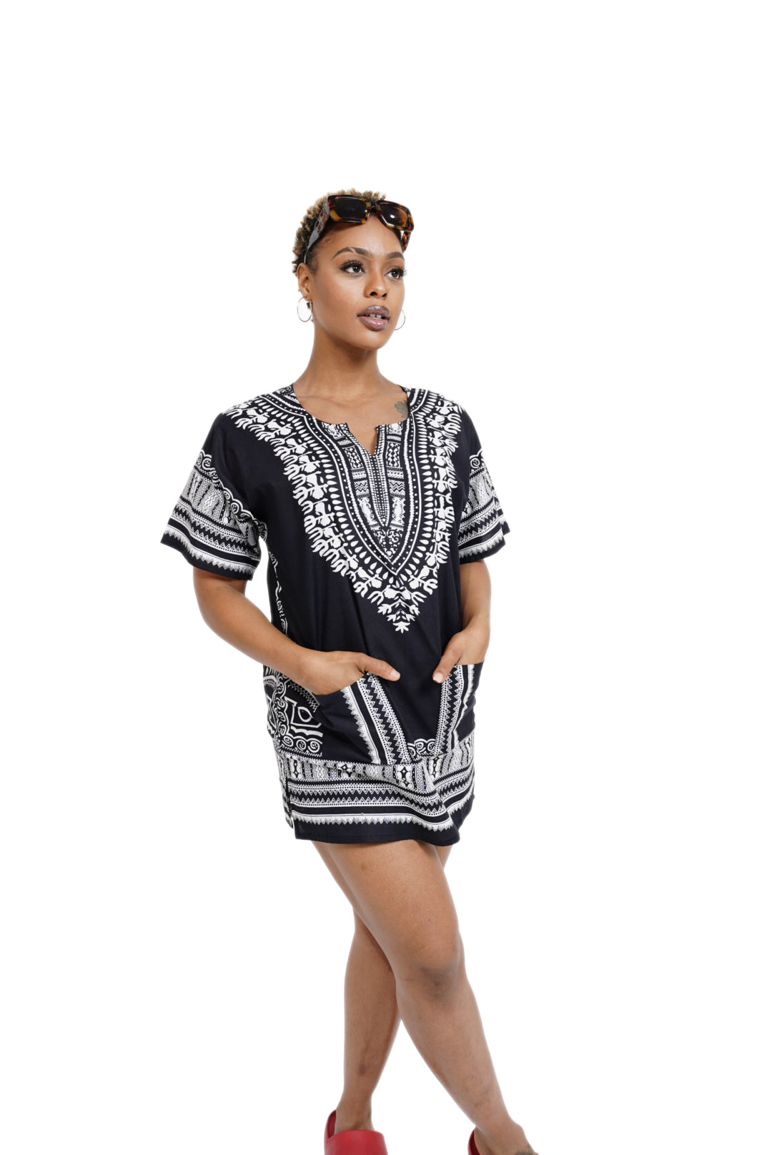 African Print Unisex Dashiki Shirt for Men & Women | Traditional Ankara Cotton Tunic Top | Perfect for Festivals, Concerts, Cruises & Outdoor Events | DP3578