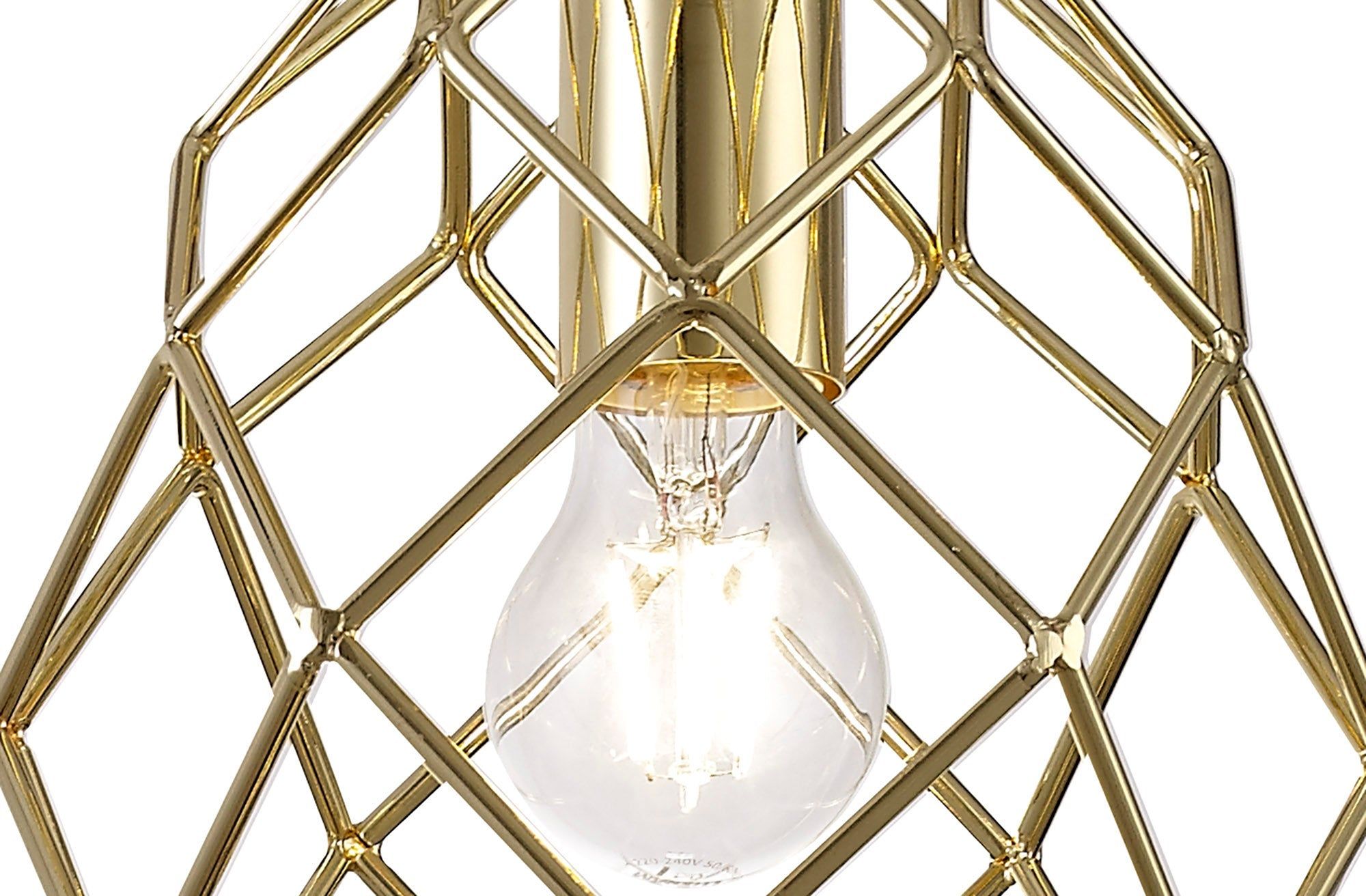 Bistreao Curved Cylinder Pendant Light - E27 Socket, Polished Brass Finish - Perfect for Dining Room, Kitchen Island & Modern Interior Lighting