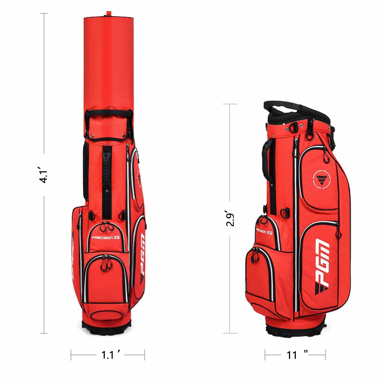 PGM Golf Stand Bag with 5-Way Divider - Lightweight Waterproof Golf Bag with Adjustable Strap & Stand - Durable Golf Club Cart Bag for Men & Women - Perfect for Driving Range & Course Play