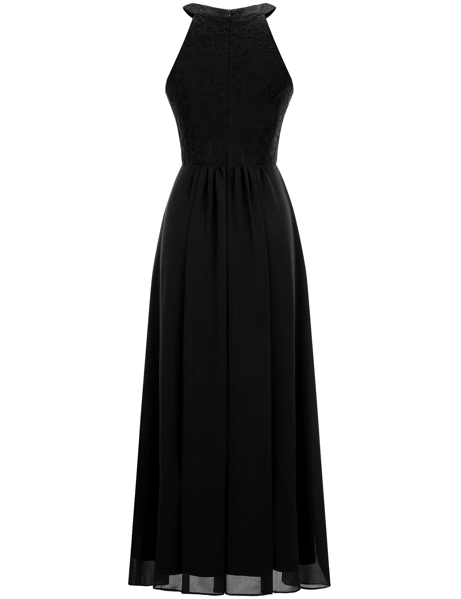 Elegant Women's Long Formal Dress 2024 - Halter Lace Wedding Guest Dress for Bridesmaid, Cocktail Party & Prom Gown | Spring Occasion Wear for Special Events