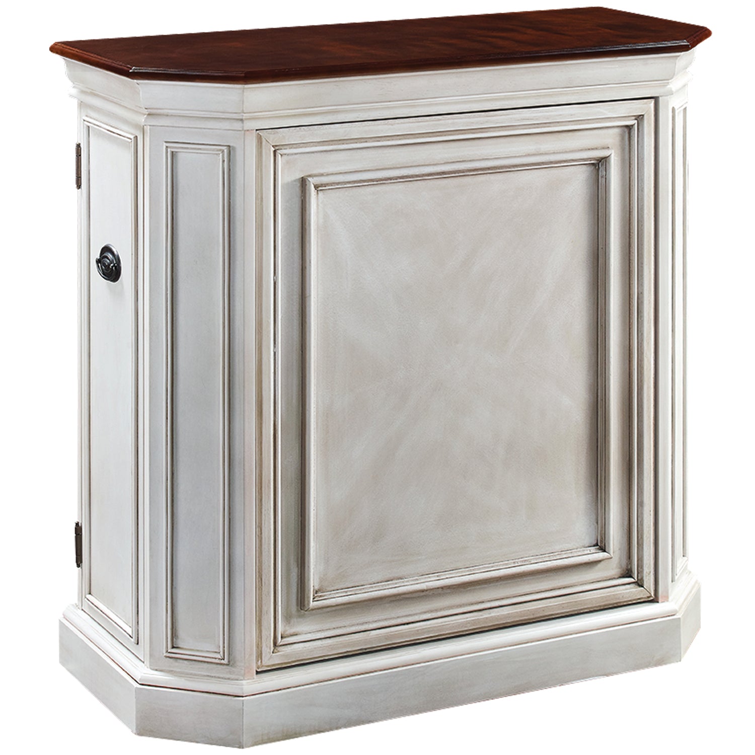 Solid Wood Bar Cabinet with Interior Storage - Stylish Home Bar Furniture for Living Room, Dining Room & Entertaining | Whiskey, Wine & Glass Organizer