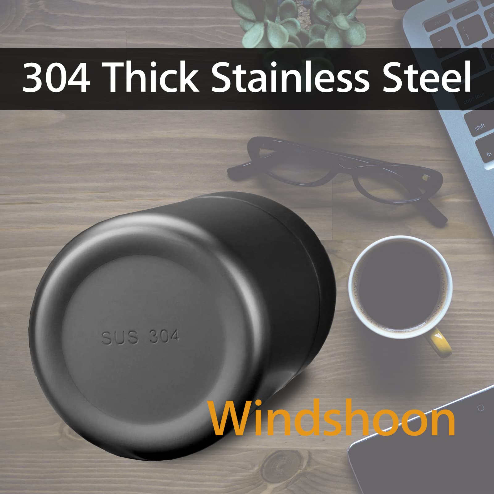 Portable Car Ashtray - Detachable Stainless Steel Smokeless & Windproof Ash Tray for Vehicles | Mini Car Trash Can (Black, 1-Pack) | Perfect for Road Trips, Commuting & Smoking on the Go