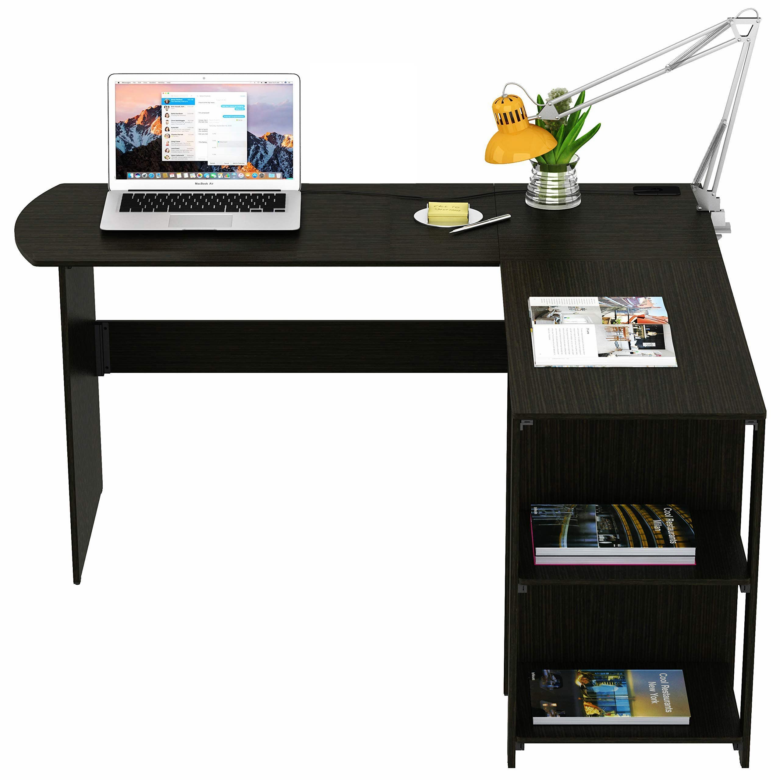 Modern L-Shaped Wooden Corner Desk for Home Office & Gaming - Ergonomic Computer Workstation with Storage, Perfect for Small Spaces & Study Rooms