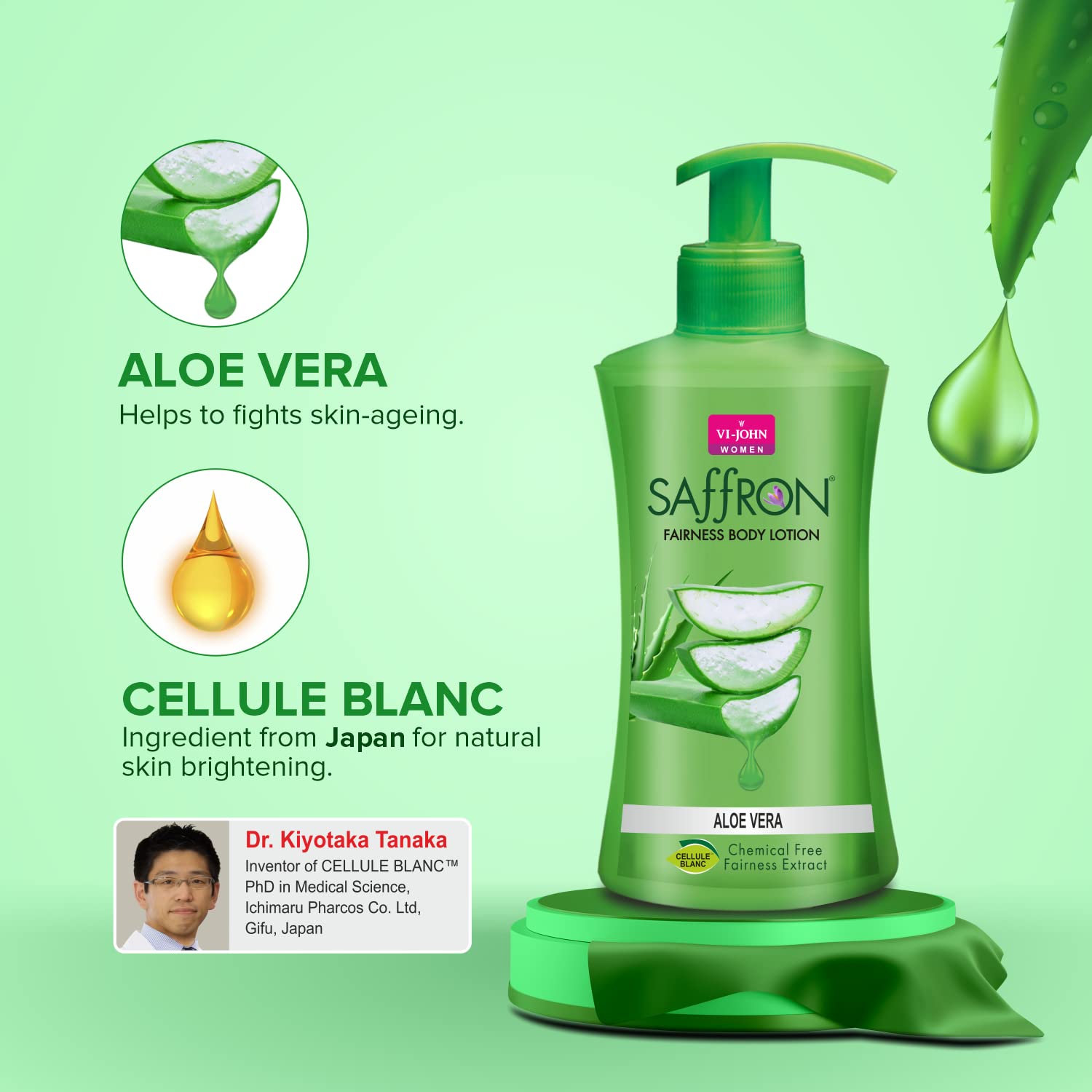 VI-JOHN Body Lotion Gift Set of 3 (250ml Each) - Moisturizing Milk & Almond, Turmeric & Aloe Vera Lotion for Men & Women - All Skin Types - Perfect for Daily Hydration, Dry Skin Care & Gift Giving