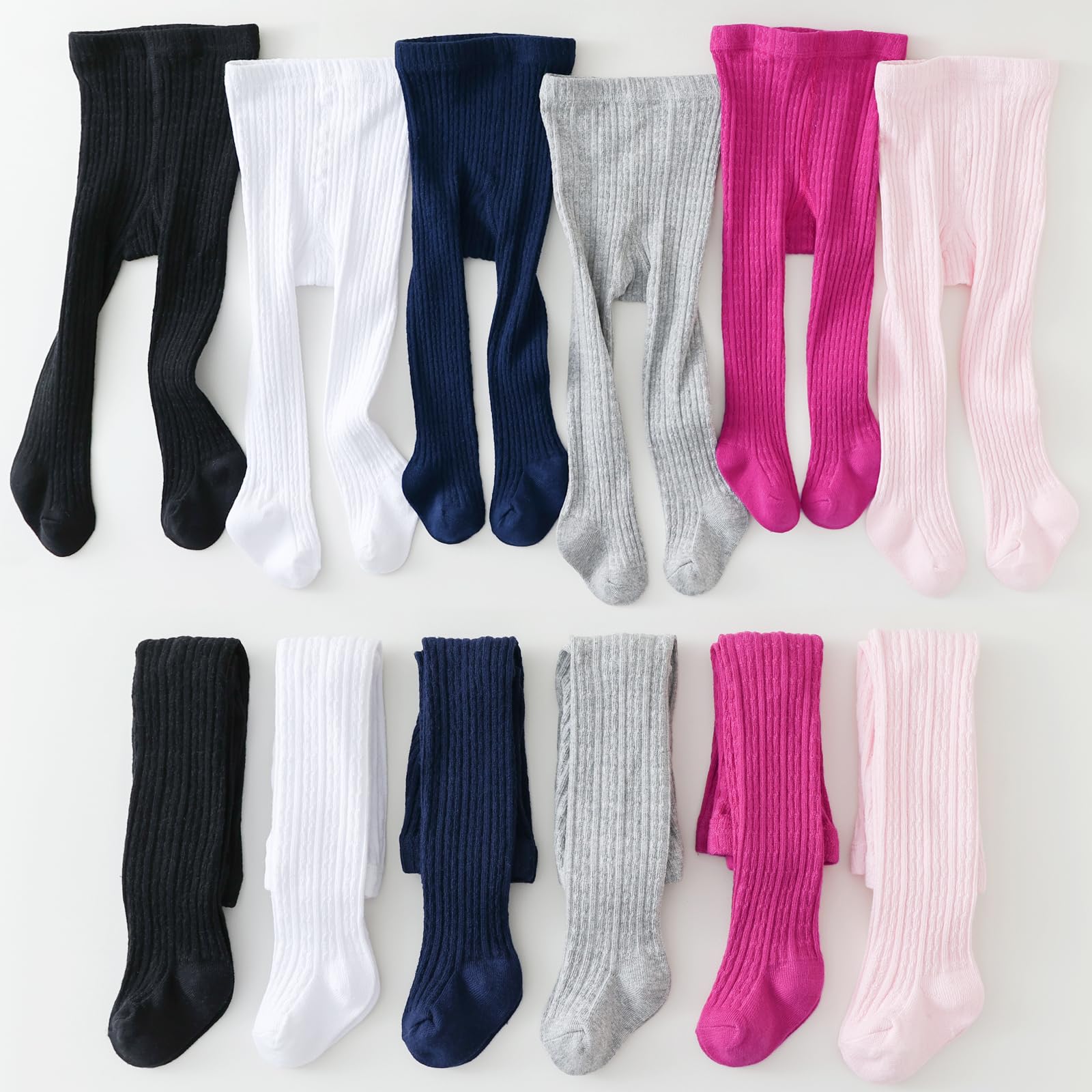 Baby Cable Knit Tights - Soft Cotton Warm Leggings for Toddlers | Cozy Winter Stockings & Pantyhose for Playtime, Daycare & Family Outings
