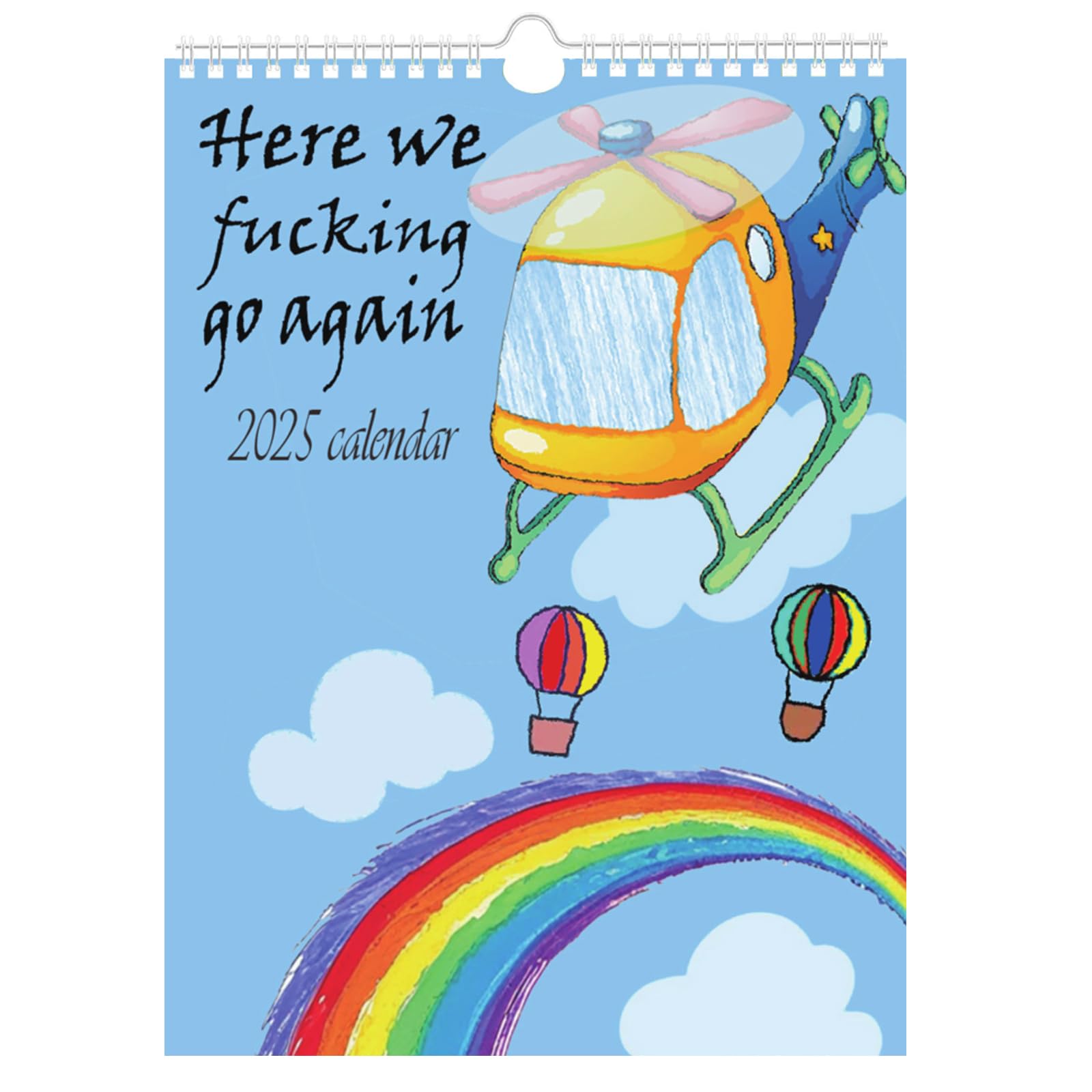 2025 Funny Wall Calendar - Monthly Friends Advent Calendar for Home & Office | Hilarious Gag Gift for Friends | Perfect for Work Desks, Holiday Decor & White Elephant Gifts