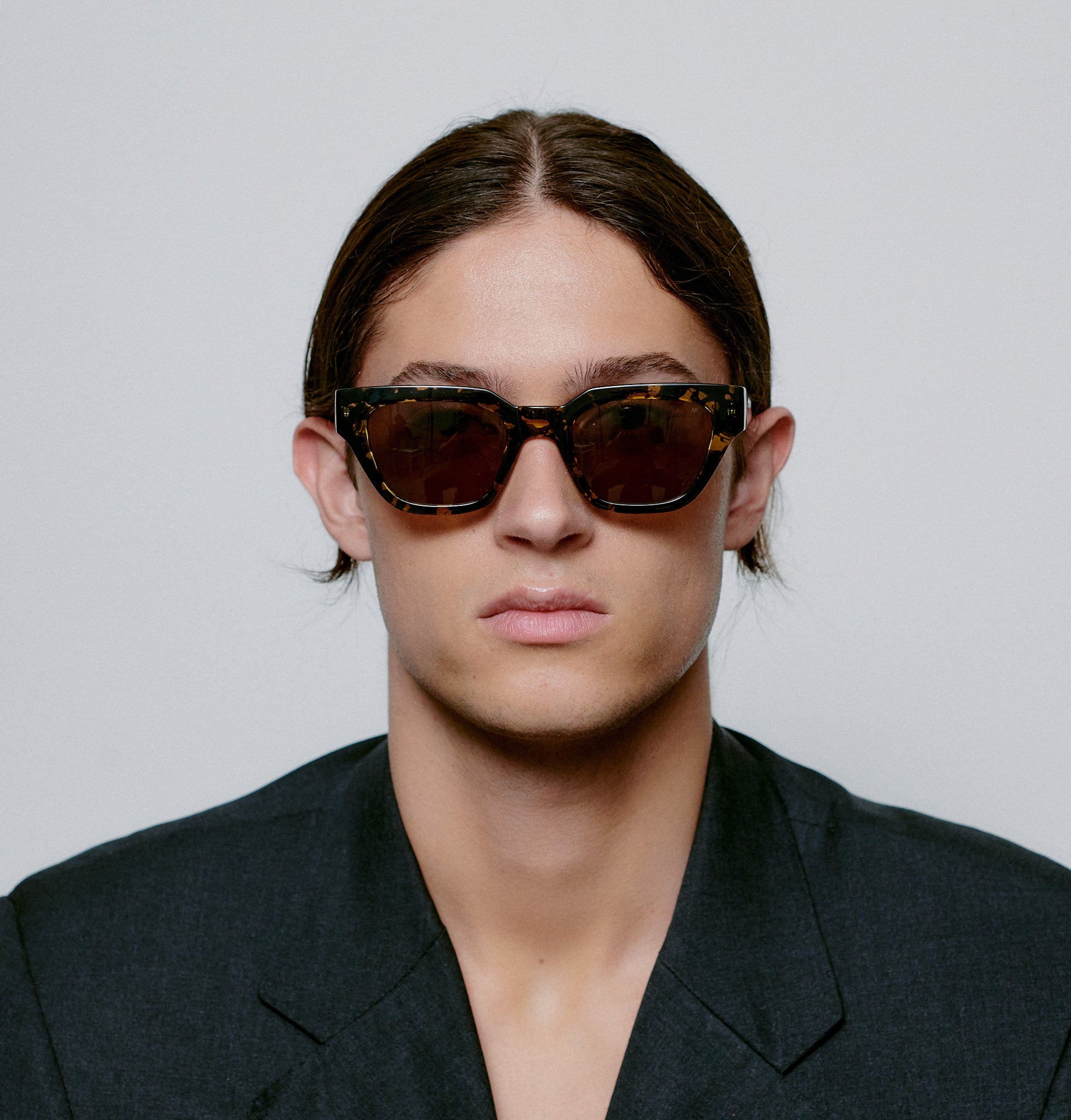 Kaws Designer Sunglasses - Black & Yellow Tortoise Frame - UV Protection & Polarized Lenses - Perfect for Streetwear Fashion & Summer Outfits | A. Kjaerbede Eyewear Collection