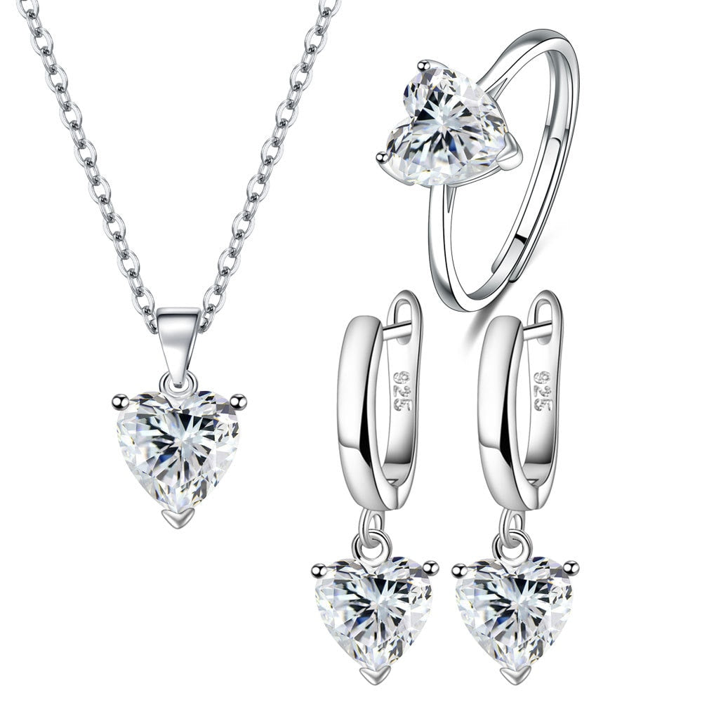 925 Sterling Silver Jewelry Set for Women - Elegant Necklace, Earrings & Bracelet Gift Set - Perfect for Weddings, Anniversaries & Special Occasions