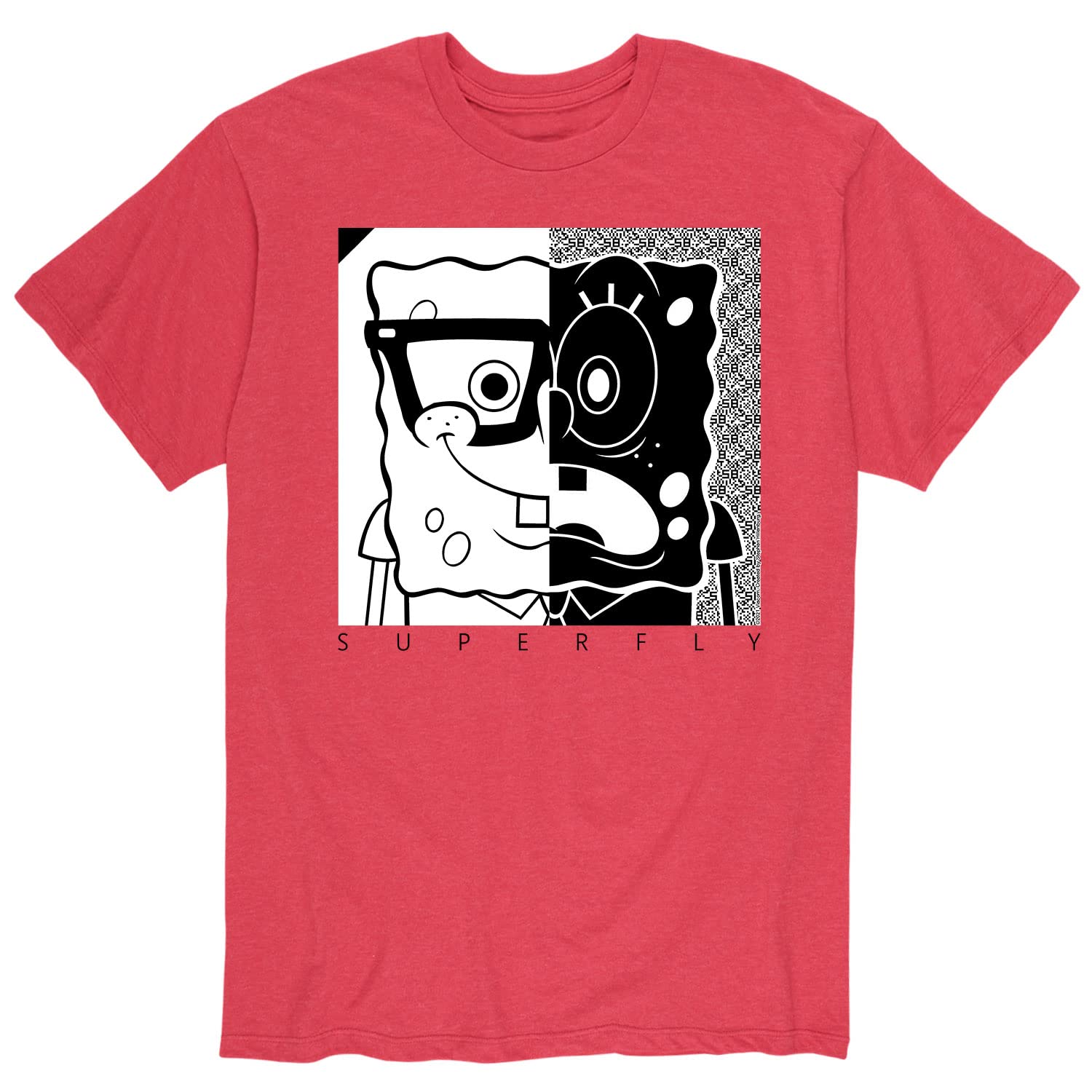 Spongebob Squarepants Superfly Men's Graphic T-Shirt - Funny Cartoon Short Sleeve Tee for Casual Wear, Gifts & Pop Culture Fans