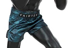 Fairtex Stealth Grayish Green Slim Cut Muay Thai Boxing Shorts - Lightweight MMA Training & Competition Gear for Kickboxing, Muay Thai & Martial Arts