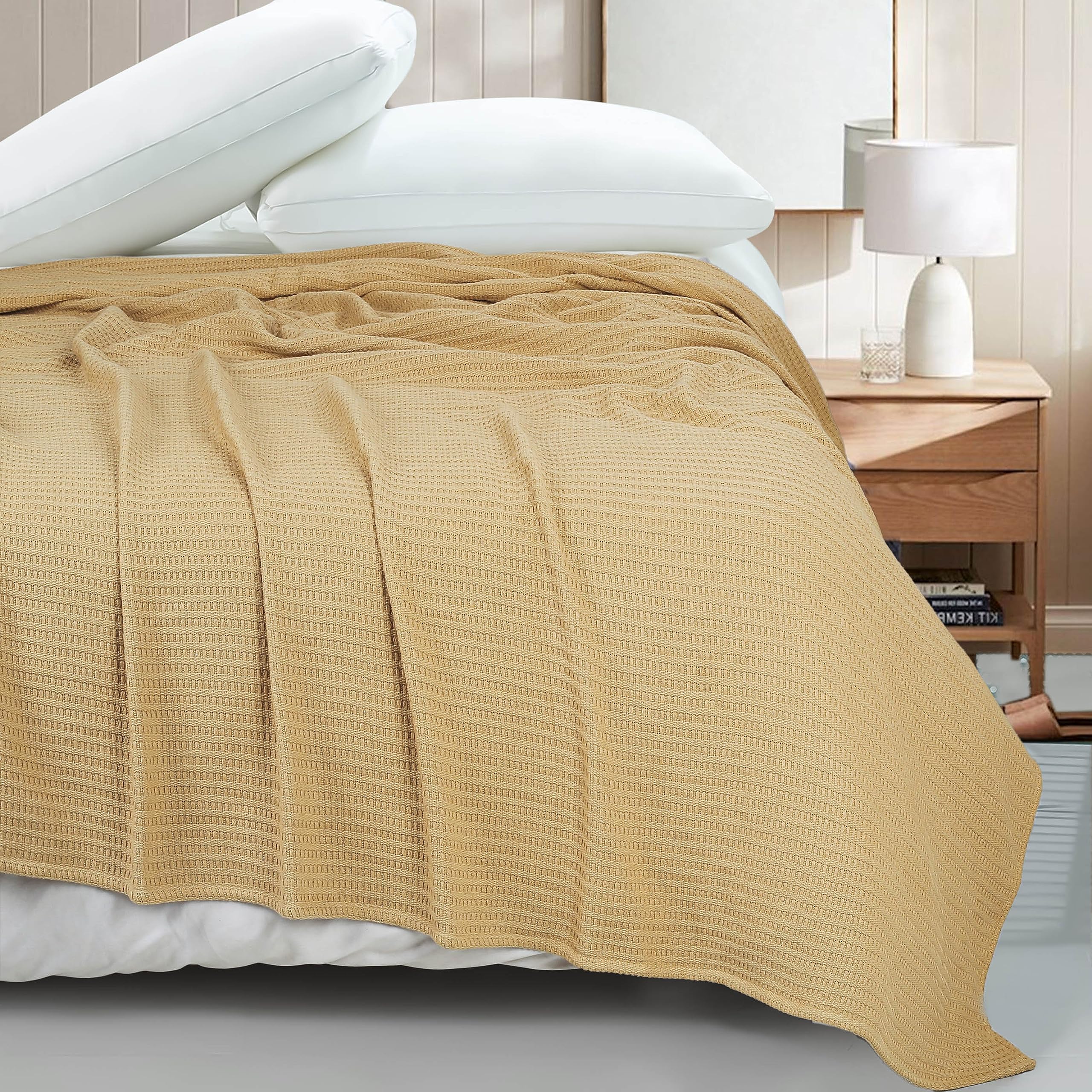 Breathable Cotton Blanket Queen Size - All Season for Bed & Sofa