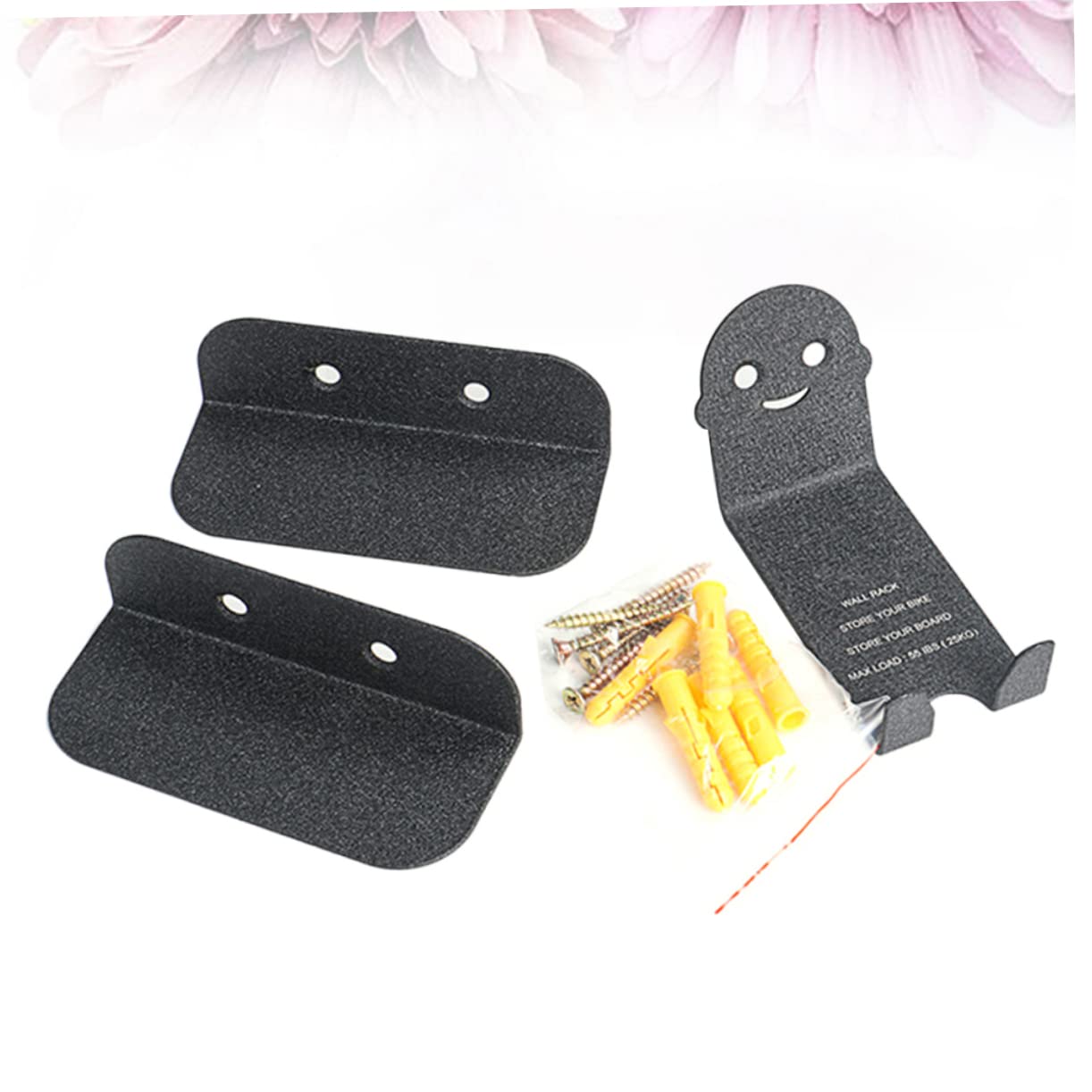 WOONEKY 3-Pack Heavy Duty Bike Wall Hanger Rack - Space Saving Garage Bike Storage Hooks for Mountain, Road & Kids Bicycles - Perfect for Garage, Basement & Shed Organization (Black)