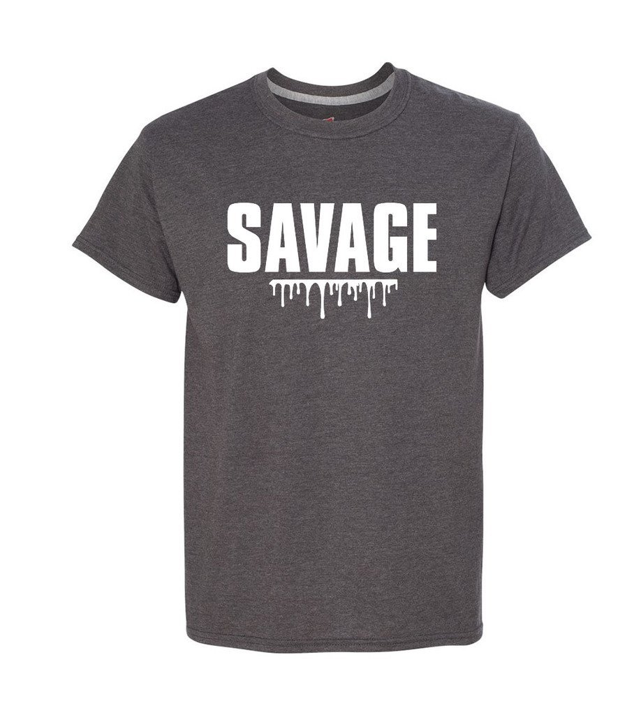 Fasciino® Savage Men's Short Sleeve Performance Fitness T-Shirt - Moisture Wicking Workout Shirt for Gym, Running & Training - Lightweight & Breathable Activewear Top