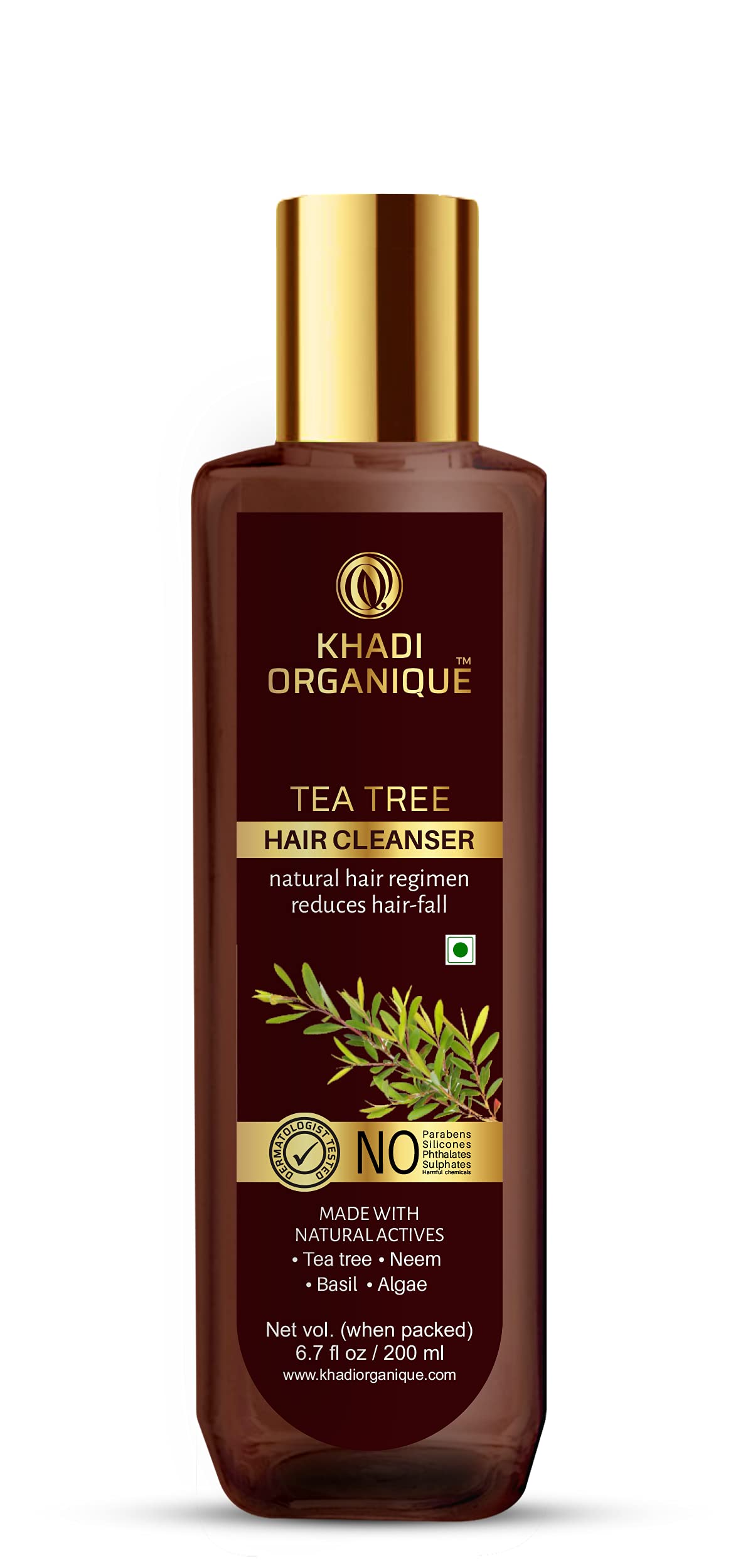 Khadi Organique Anti Dandruff & Acne Treatment Kit - Tea Tree Hair Shampoo 200ml + Tea Tree Face Wash 100ml (2-Pack) for Scalp Care & Clear Skin | Natural Ayurvedic Solution for Oily Scalp & Acne-Prone Skin