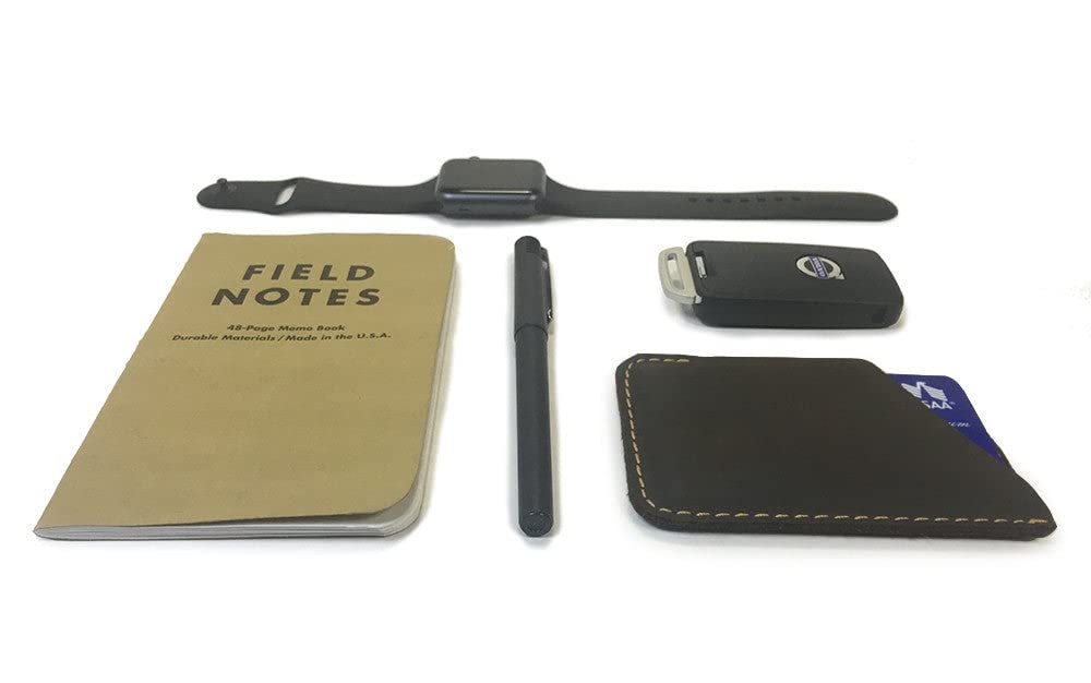 Slim Leather Minimalist Card Holder for Men & Women - RFID Blocking Thin Credit Card & Business Card Wallet - Front Pocket Wallet - Magnum (Brown) - Perfect for Travel, Everyday Carry & Minimalist Lifestyle