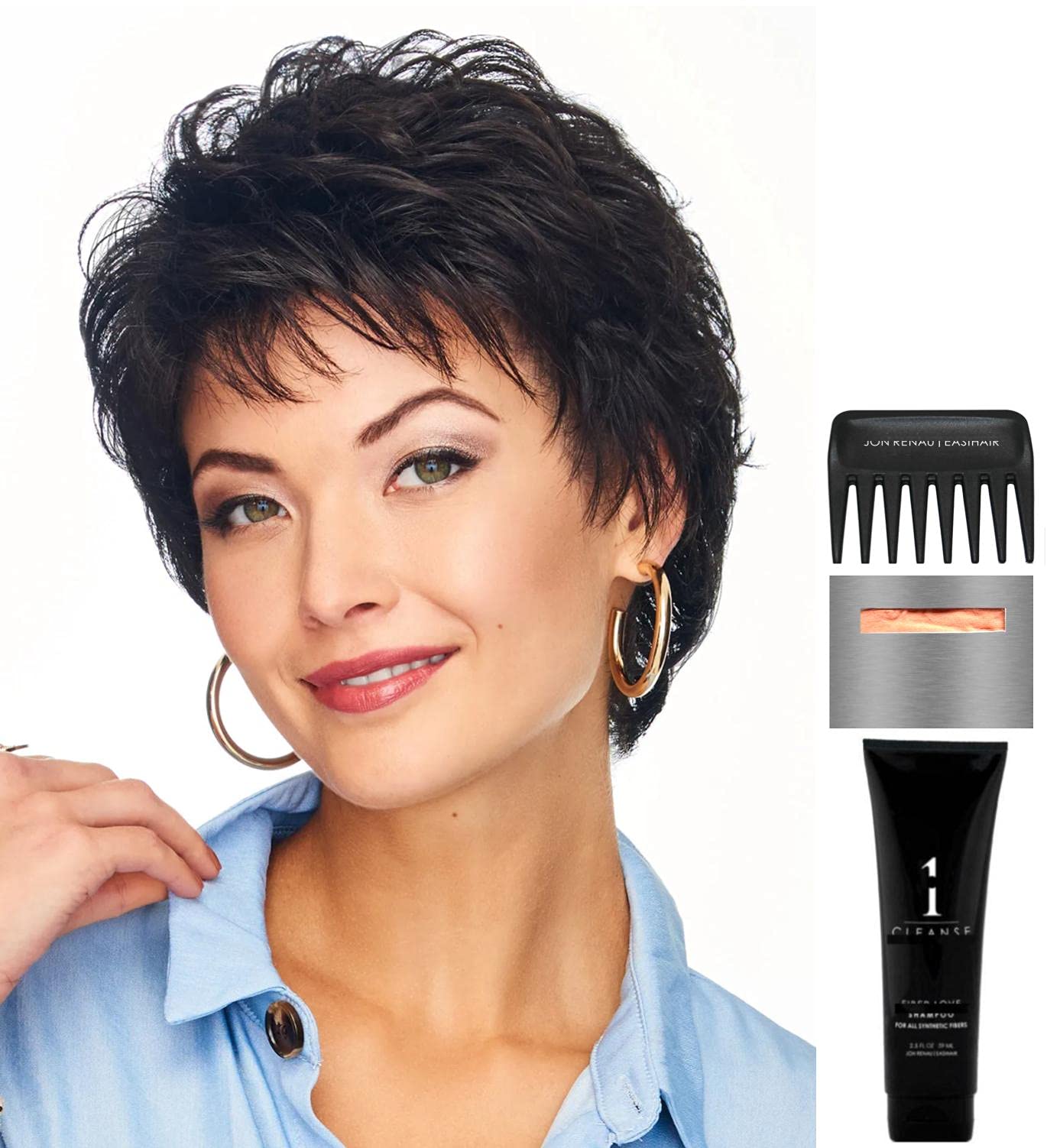 Gabor Instinct Petite-Average Wig Bundle - 5 Piece Set with Christy's Wigs Q&A Booklet, Travel Size Wig Shampoo (2oz), Wig Cap & Wide Tooth Comb | Perfect for Daily Wear, Travel & Special Occasions