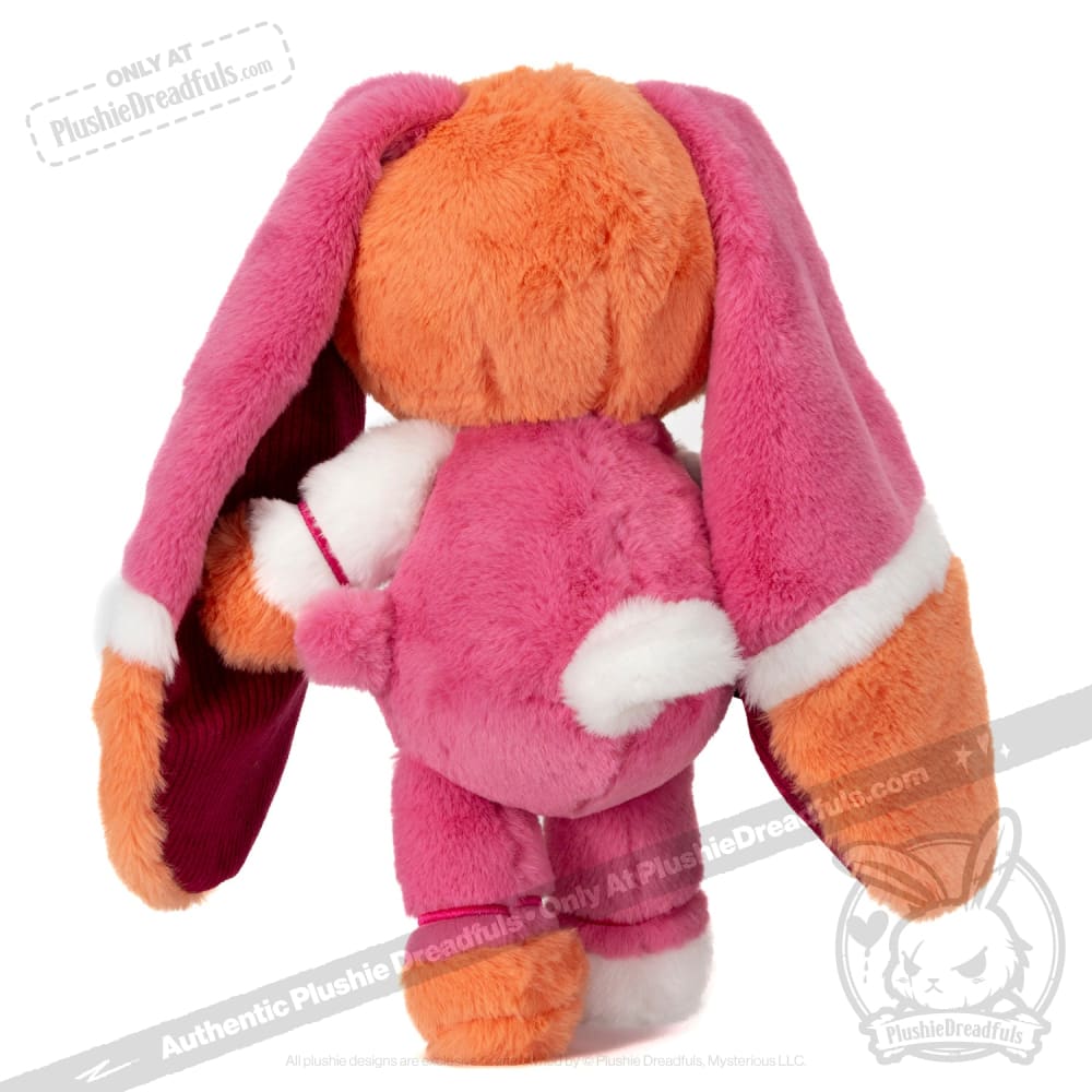 Plushie Dreadfuls Lesbian Bunny Stuffed Animal with Carabiner - Cute Collectible Plush Toy for LGBTQ+ Pride, Room Decor, and Gift Giving
