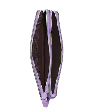 Coach Double Zip Wallet for Women - Genuine Leather Crossbody Wallet with RFID Protection - Perfect for Travel, Shopping & Everyday Use