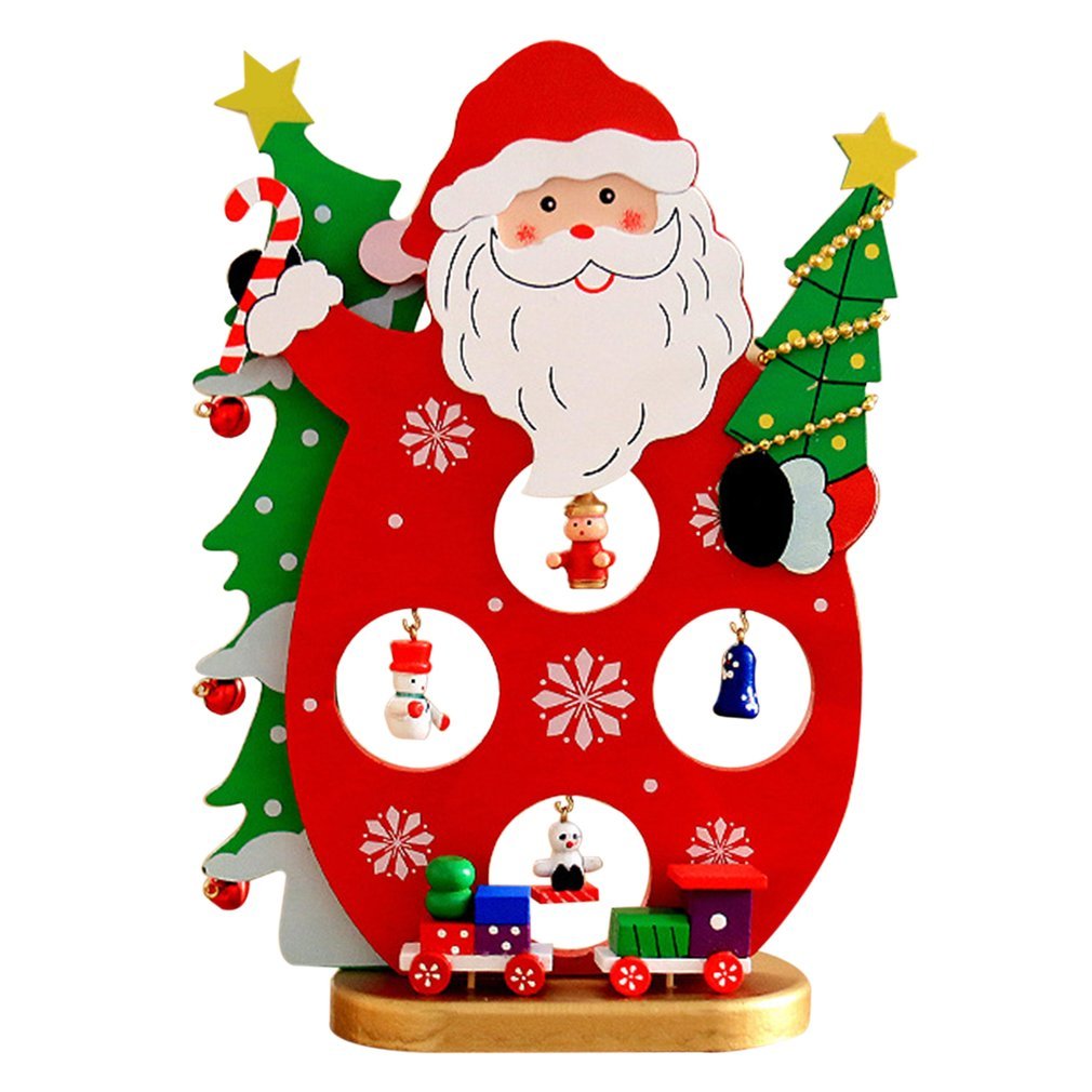 Unique Wooden Christmas Snowman Tabletop Decoration - Handcrafted Old Man Snowman Ornament for Home, Party & Holiday Décor | Perfect for Christmas Tree, Mantel, Office Desk & Gift Giving