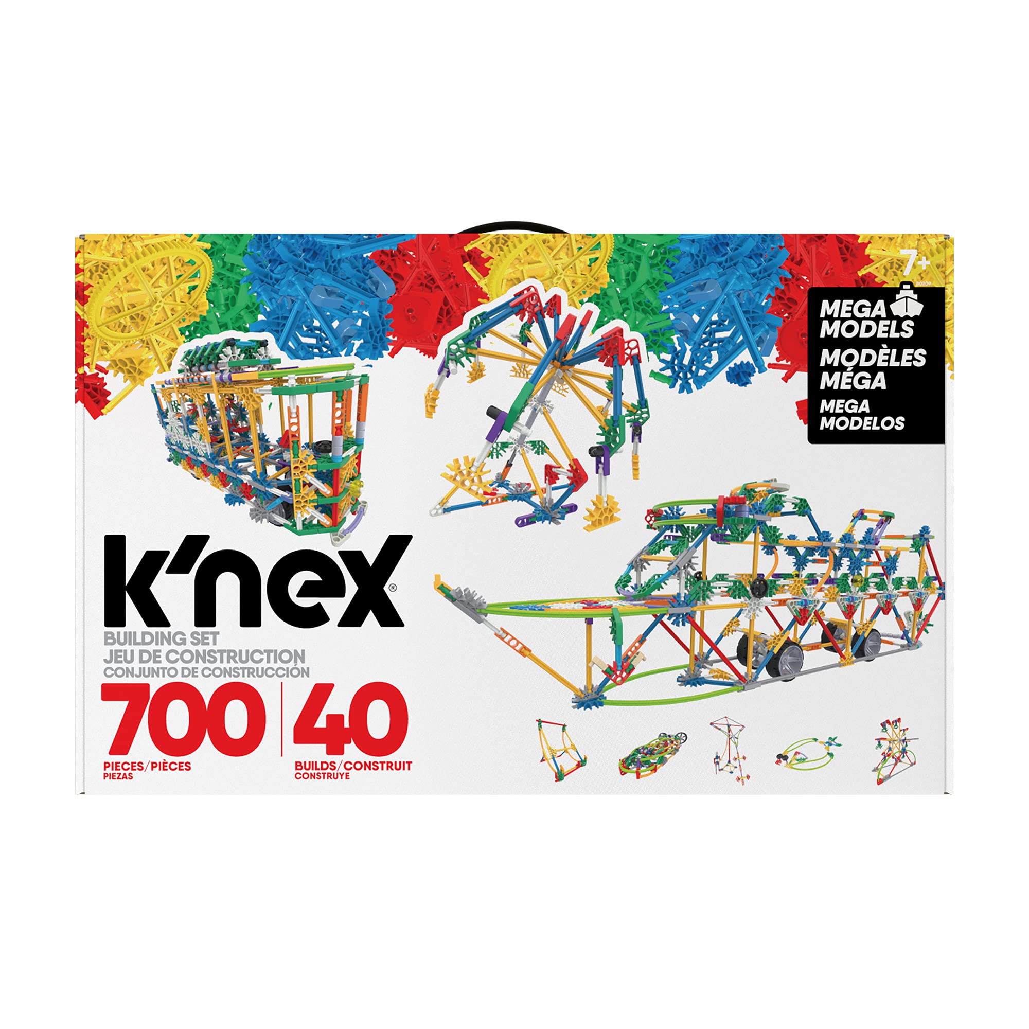 **K'NEX 80209 Mega Models Building Set – 700-Piece STEM Learning Kit for Kids Ages 7+ | 3D Educational Construction Toys, Engineering Building Blocks for Creative Play | Perfect for Classroom, Homeschool & Family Fun**