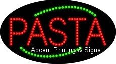 Pasta Flashing & Animated LED Sign - High Impact, Energy Efficient Restaurant Decor for Italian Eateries, Pizzerias & Cafes