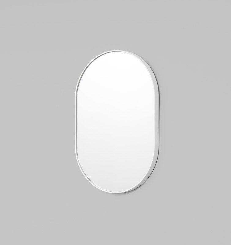 Stylish MIDDLE OF NOWHERE Bjorn Oval Mirror in White - 19.7x29.5 Inches (50x75cm) - Perfect for Living Room, Bedroom, or Entryway Decor