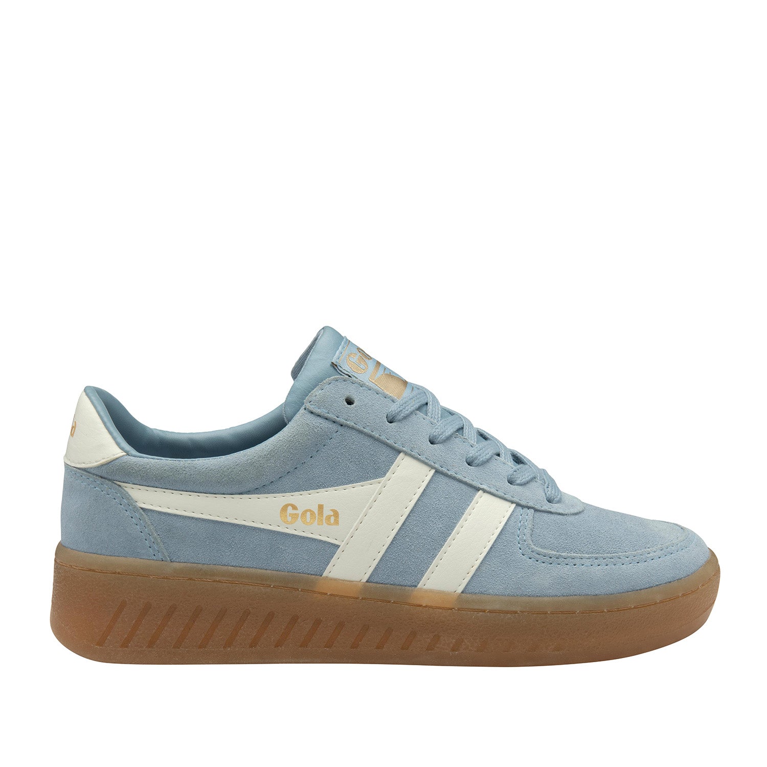 Gola Women's Grandslam Suede Sneakers in Blue - Size M | Vintage-Inspired Casual Shoes for Everyday Wear & Street Style